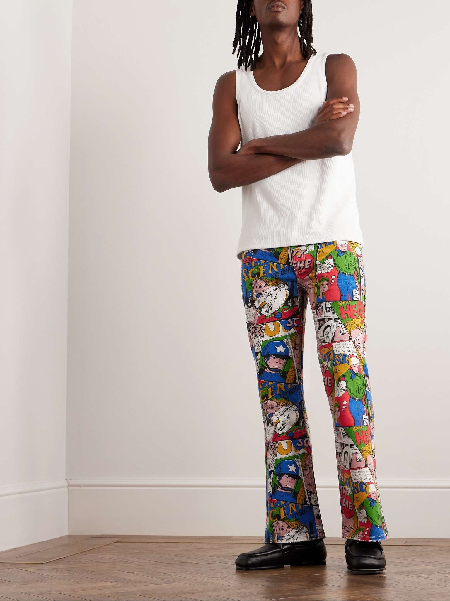 Straight-Leg Printed Jeans - 2
