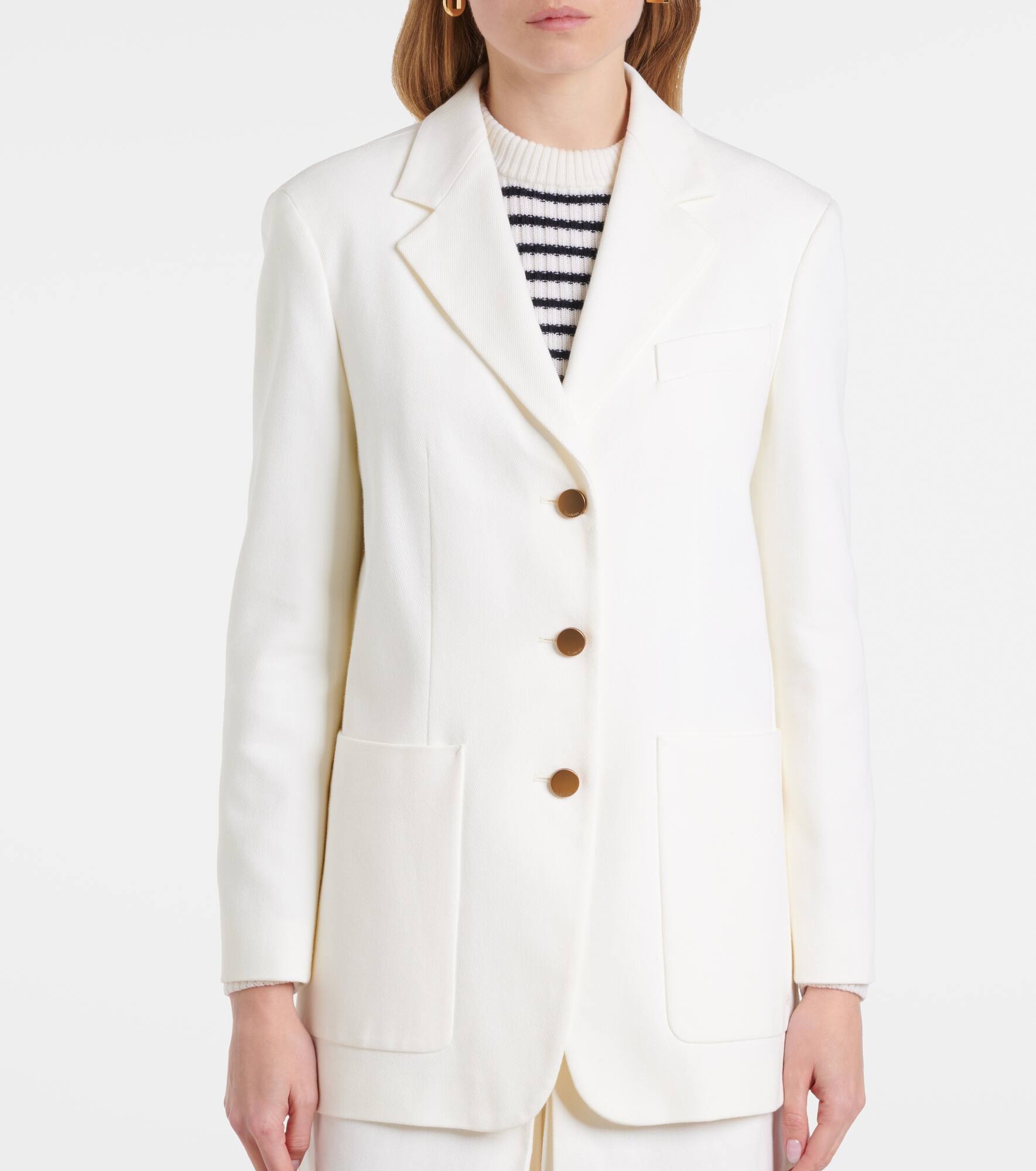 Single-breasted cotton drill jacket - 4