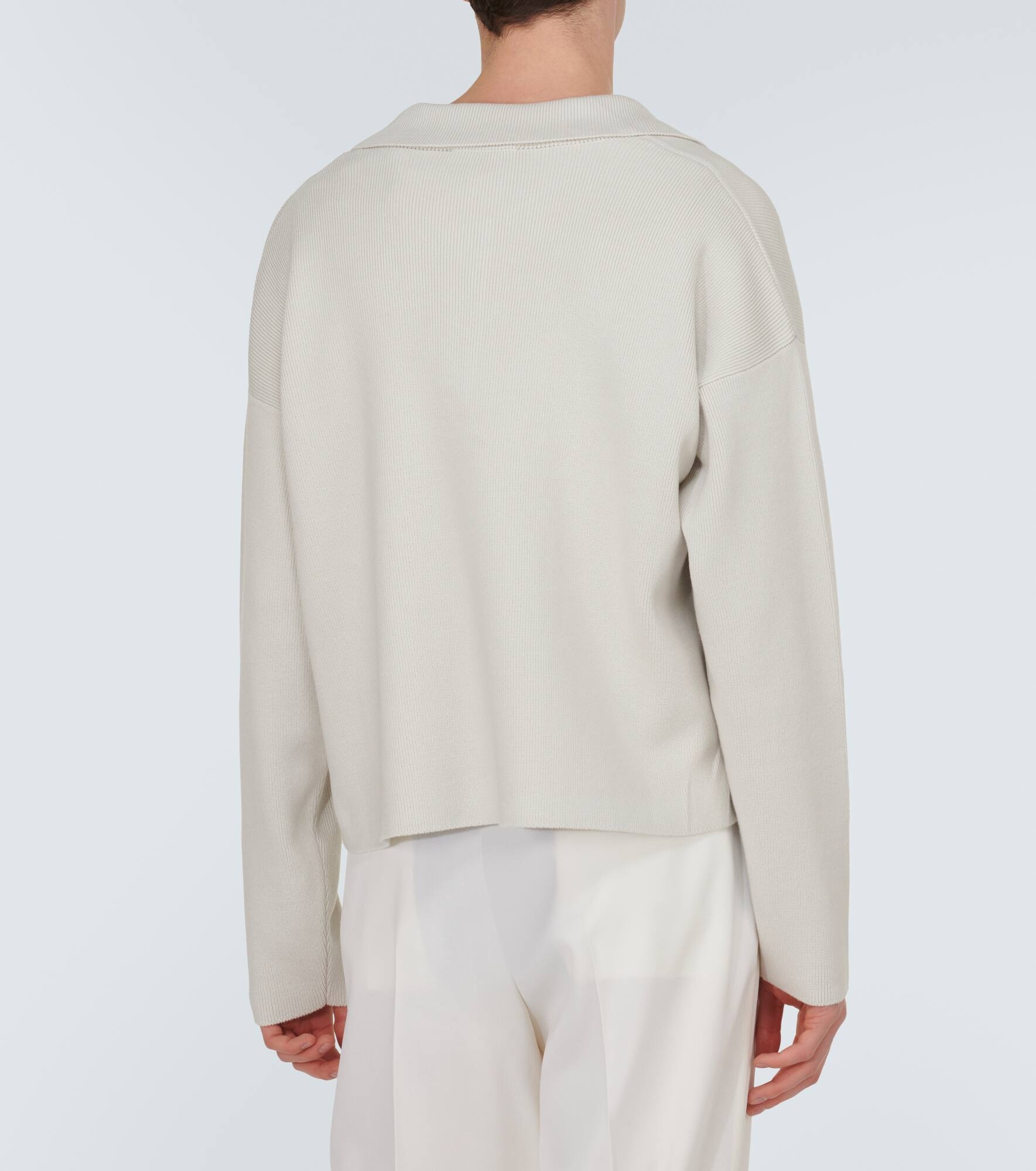 Ami de Cœur cotton-blend polo sweater - 4