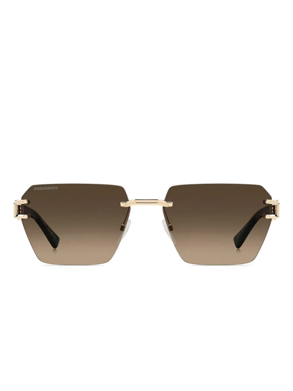 logo geometric sunglasses - 1