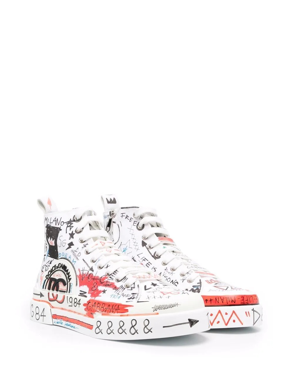 Portofino Light graffiti-print sneakers - 2