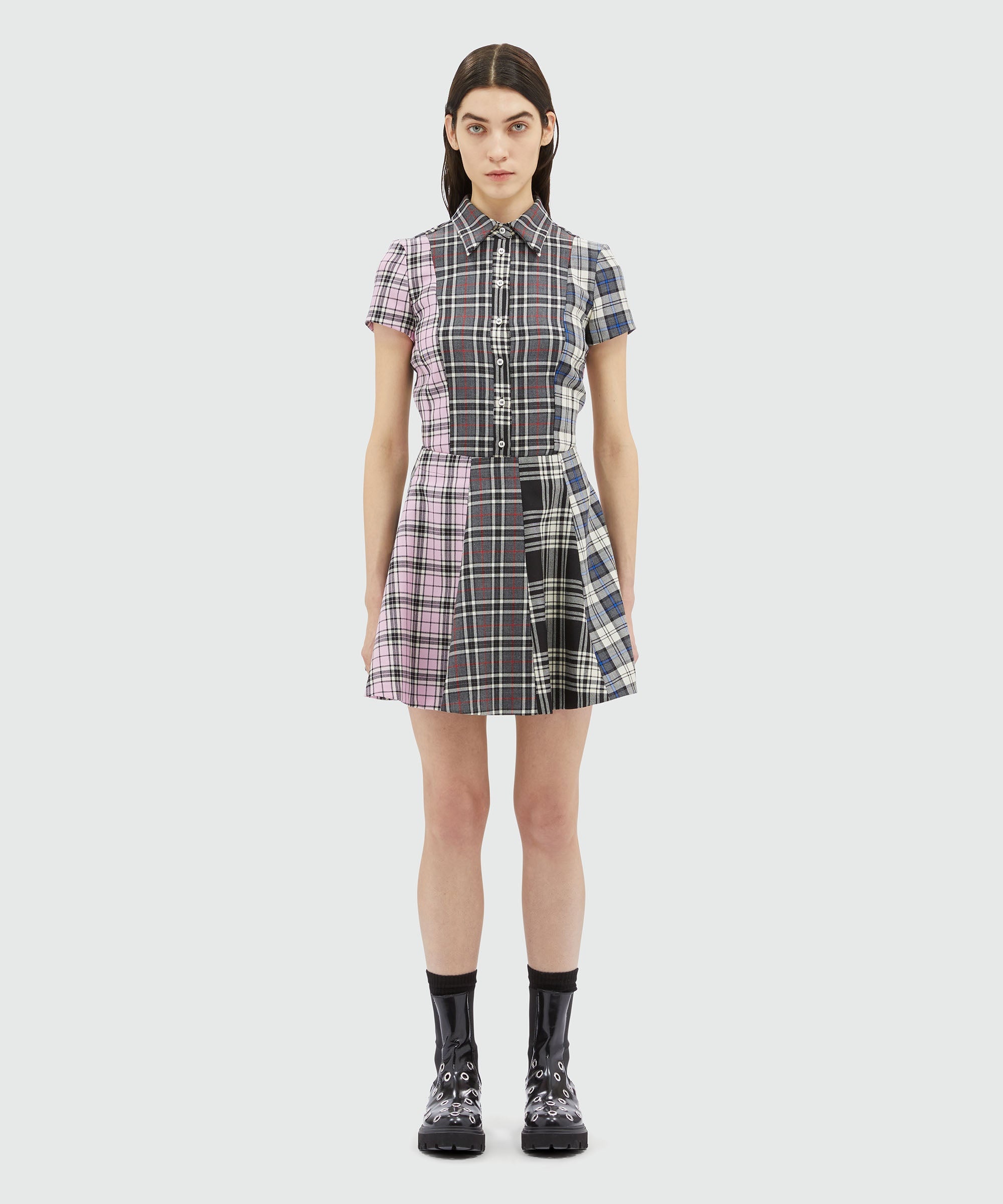 Wool tartan miniskirt - 2