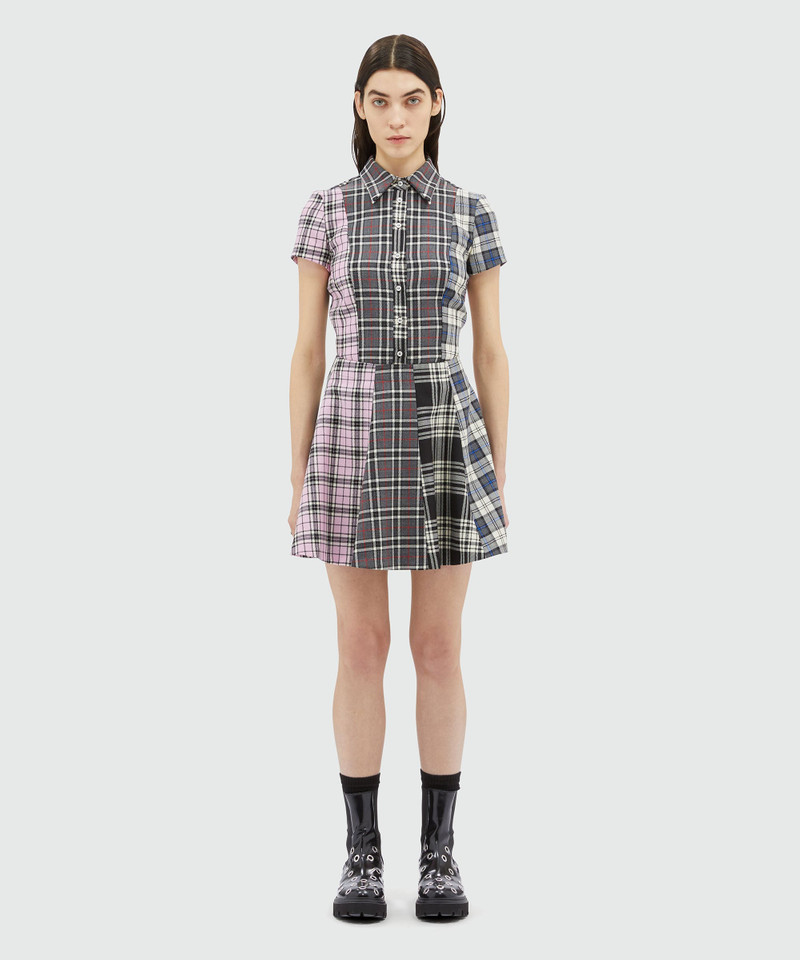 MSGM Wool tartan miniskirt outlook