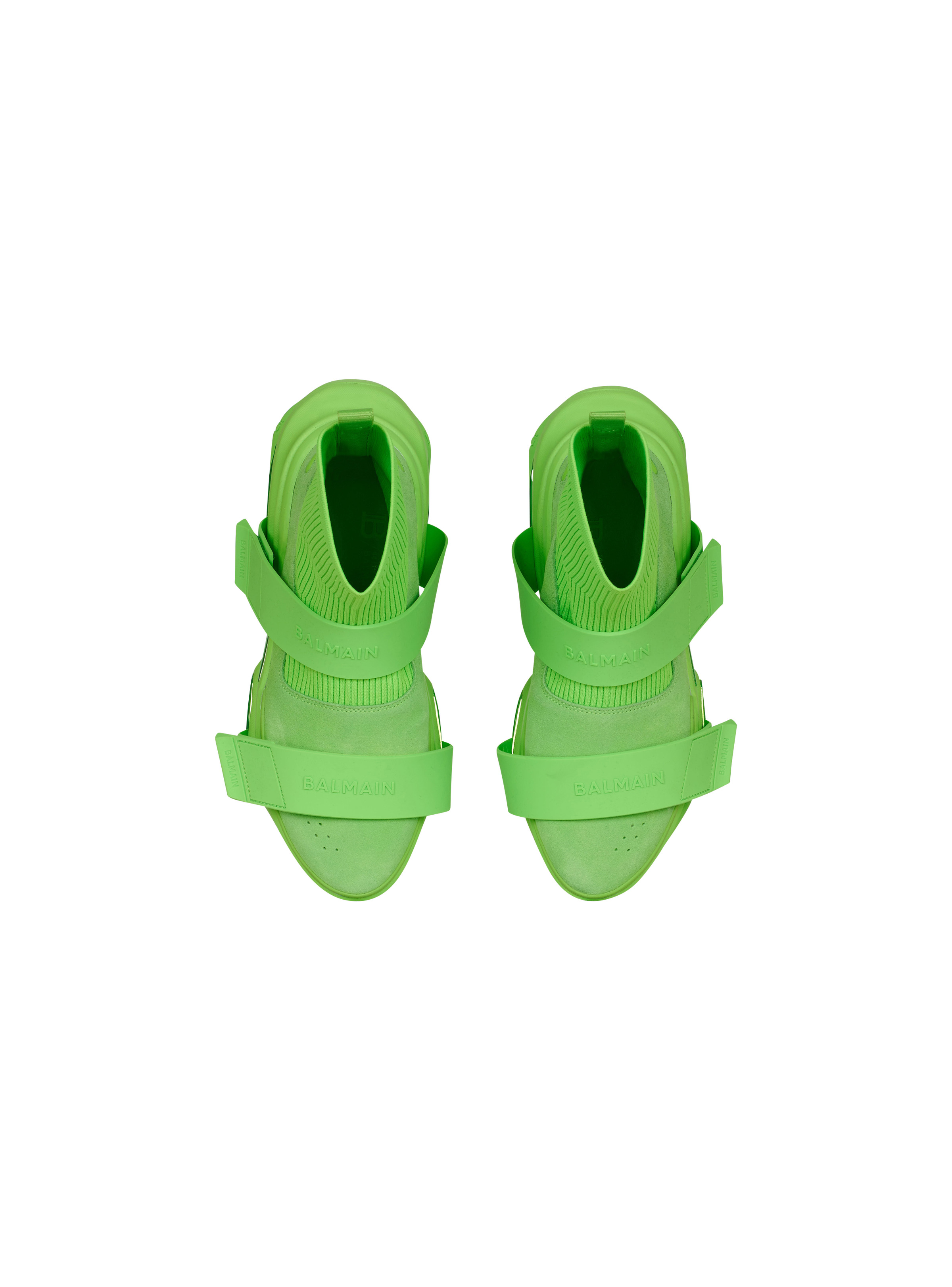 Neoprene and knit B-Bold high-top sneakers with straps - 3