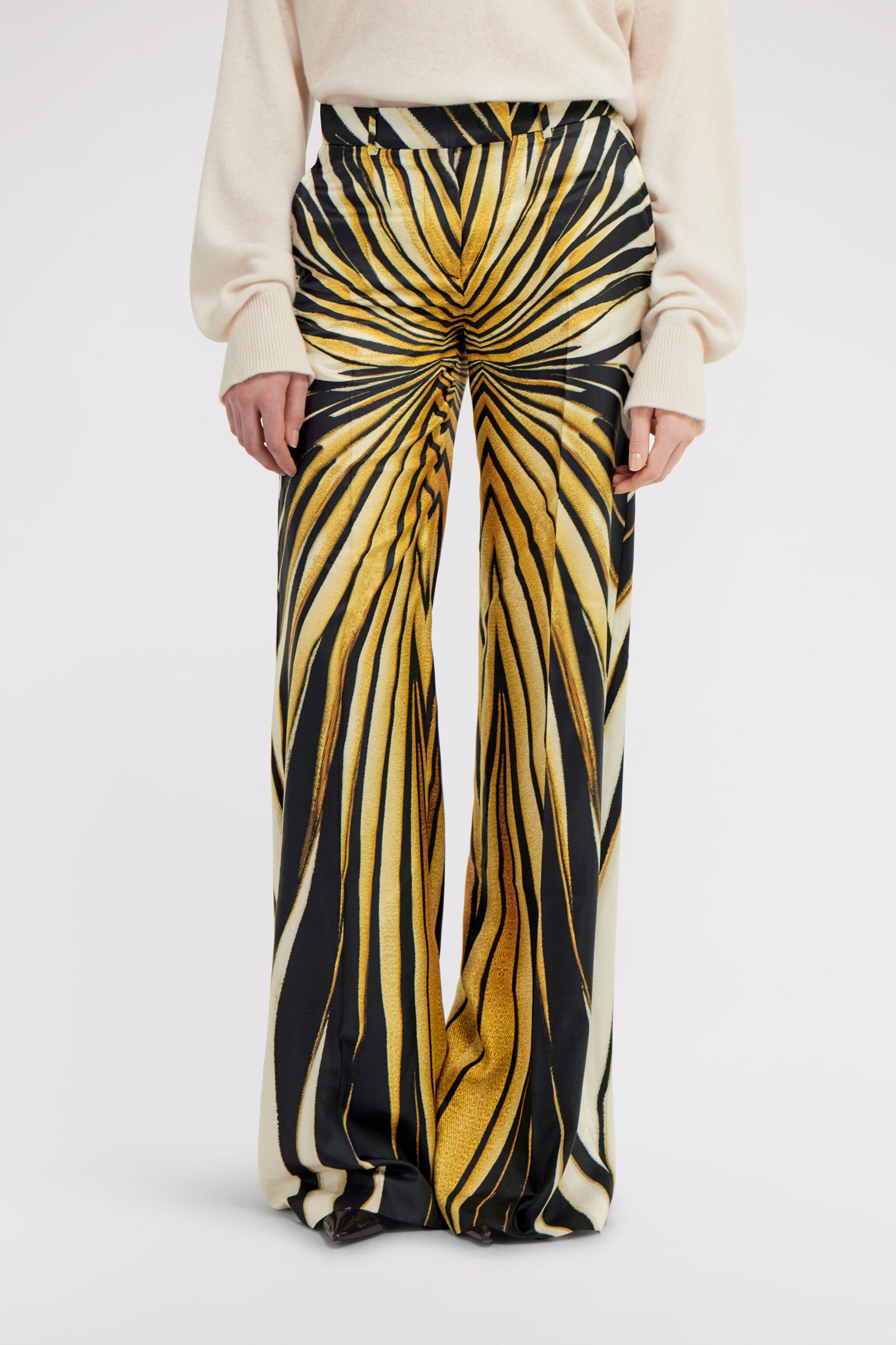 Ray of Gold Print Palazzo Pants - 3