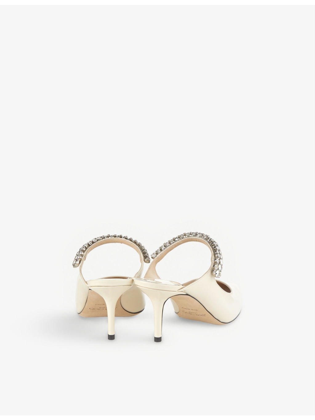 Bing 65 crystal-embellished patent-leather heeled mules - 4