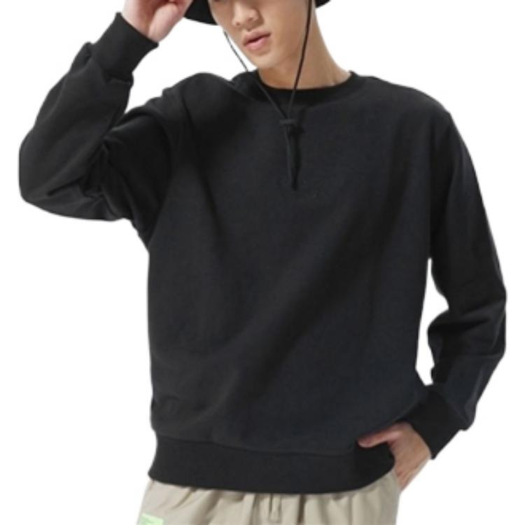 New Balance Solid Color Round Neck Sports Pullover Black AMT21555-BK - 5