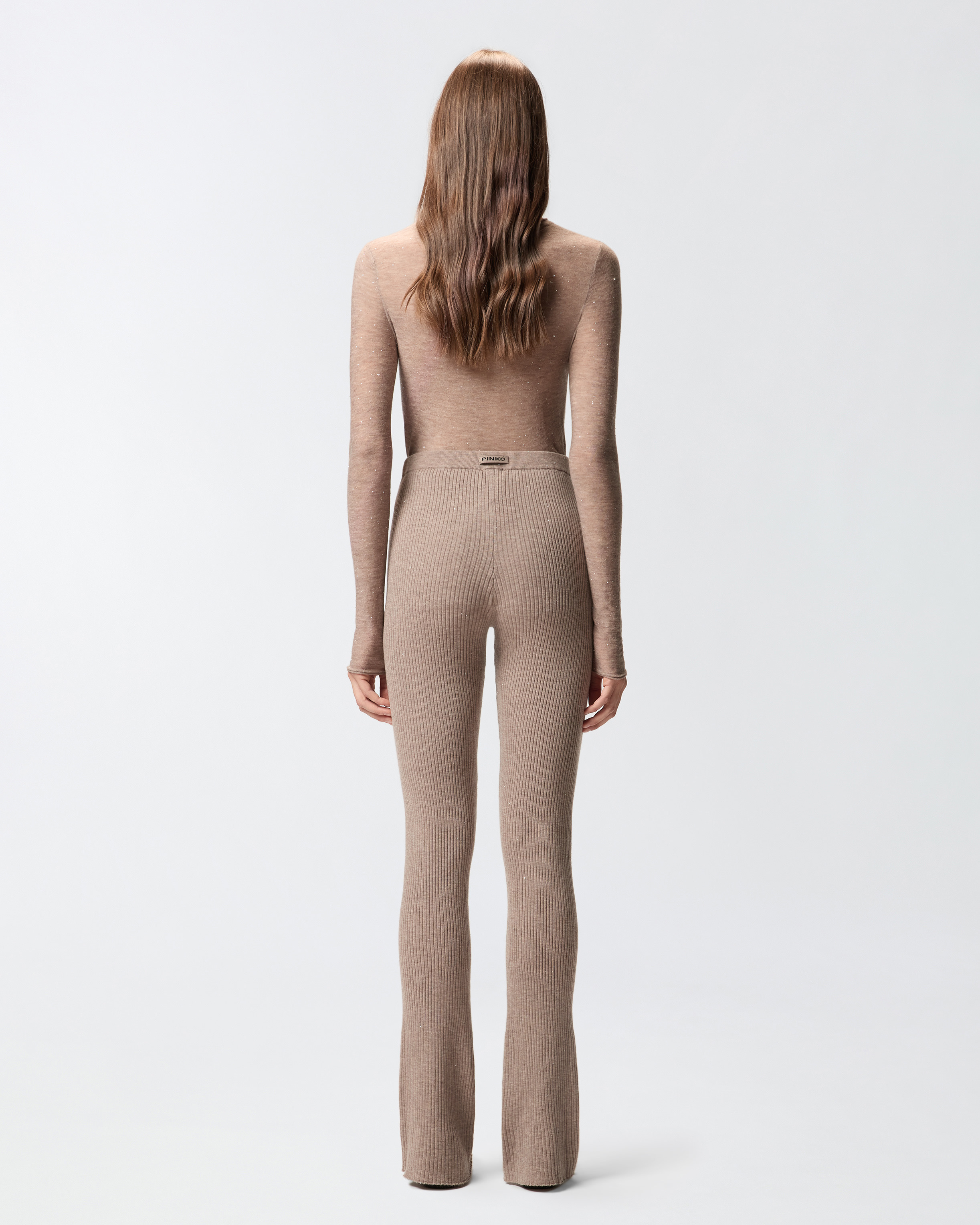 LONG FLARED KNIT TROUSERS - 4