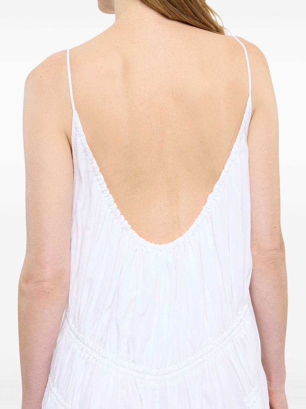 gathered scoop-back dress - 5