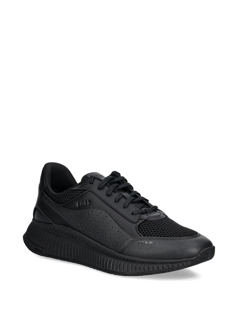 BOSS perforated mesh-detail sneakers outlook