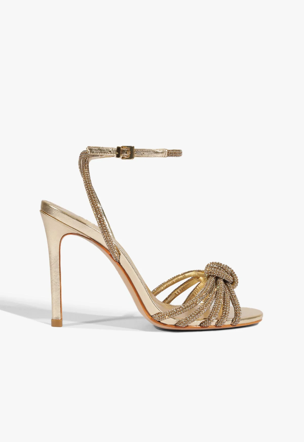 Pearline Buckle Metallic Sandal - 1