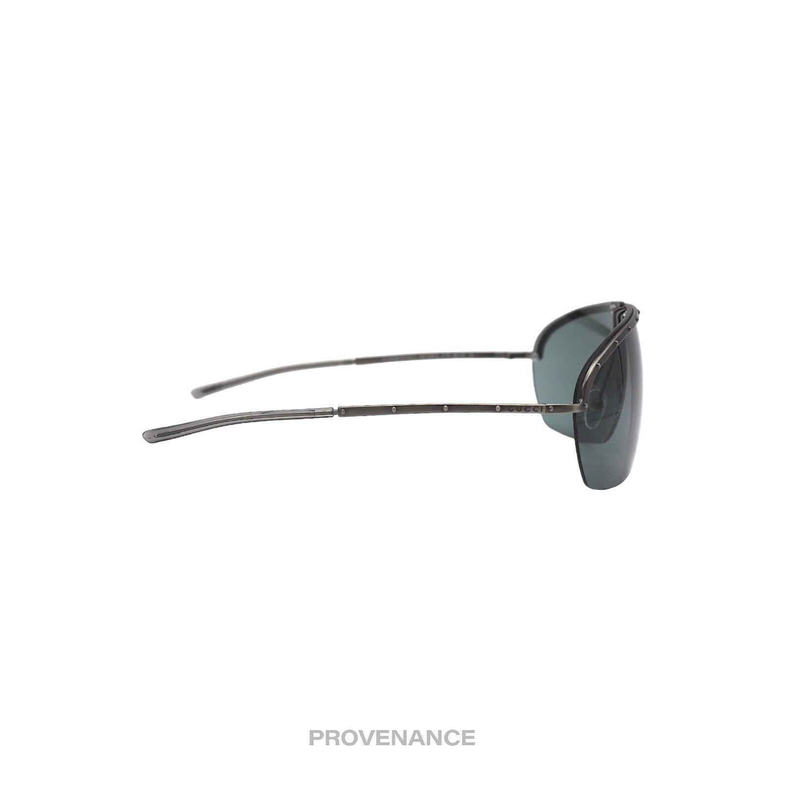 Gucci Vintage Shield Sunglasses - Gunmetal - 5
