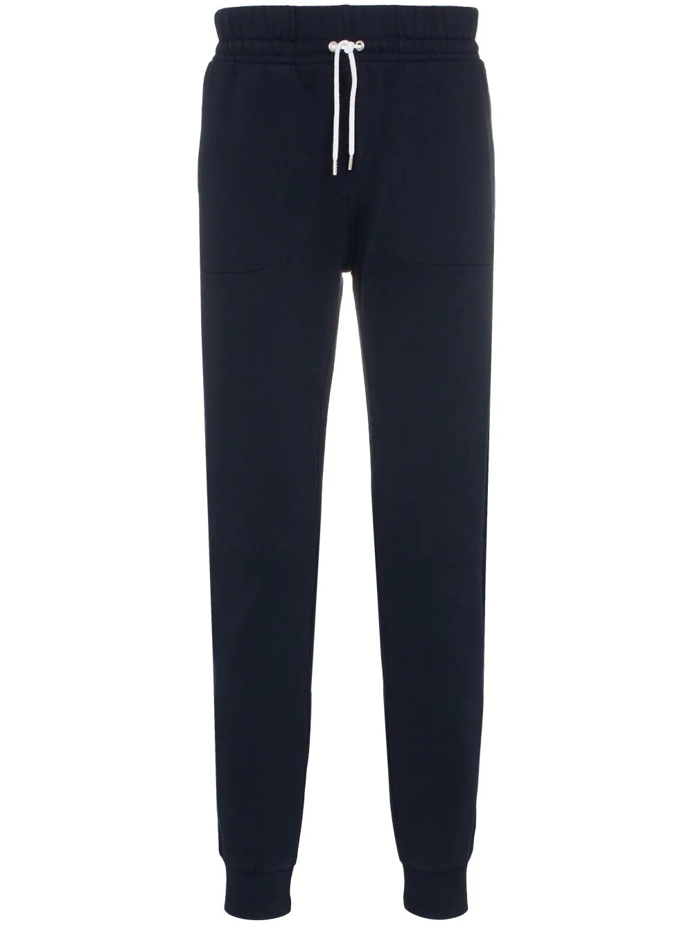 tricolour fox patch cotton track pants - 1