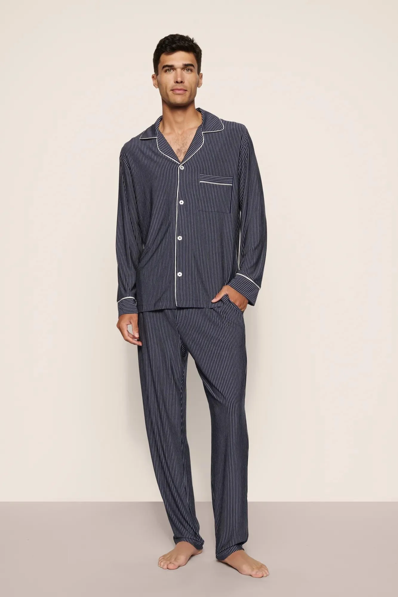 William Printed TENCEL™ Modal Long PJ Set - 1