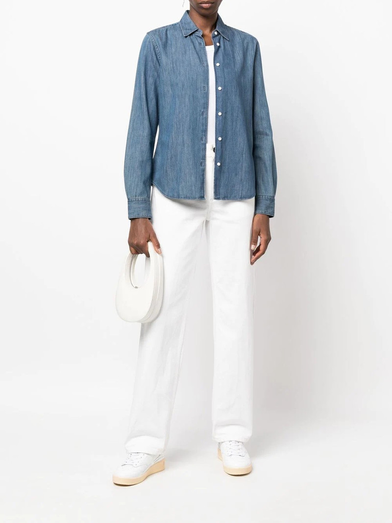 Aspesi fitted button-down denim shirt outlook