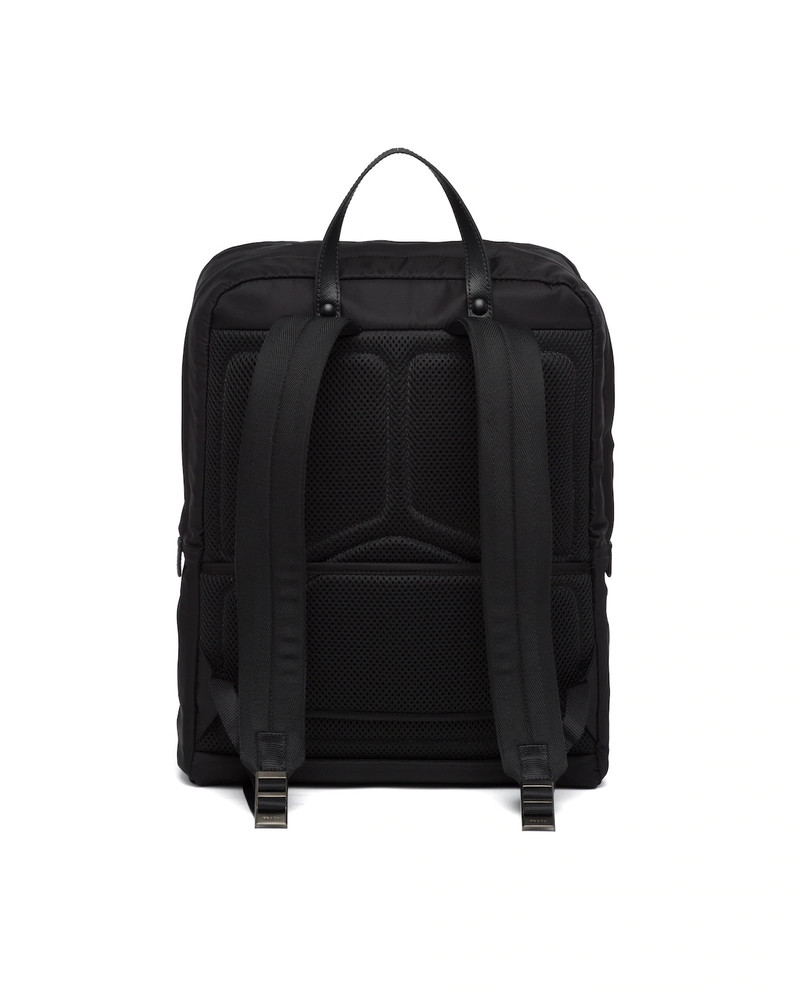 Re-Nylon and Saffiano leather backpack 4