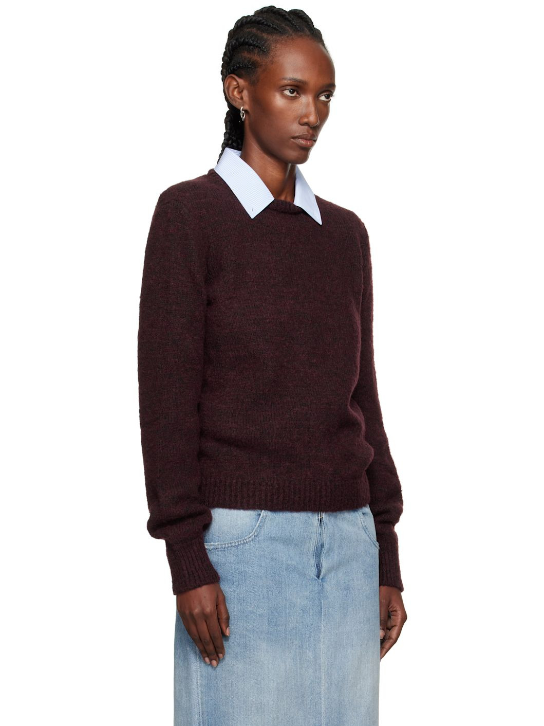 Burgundy Crewneck Sweater - 2