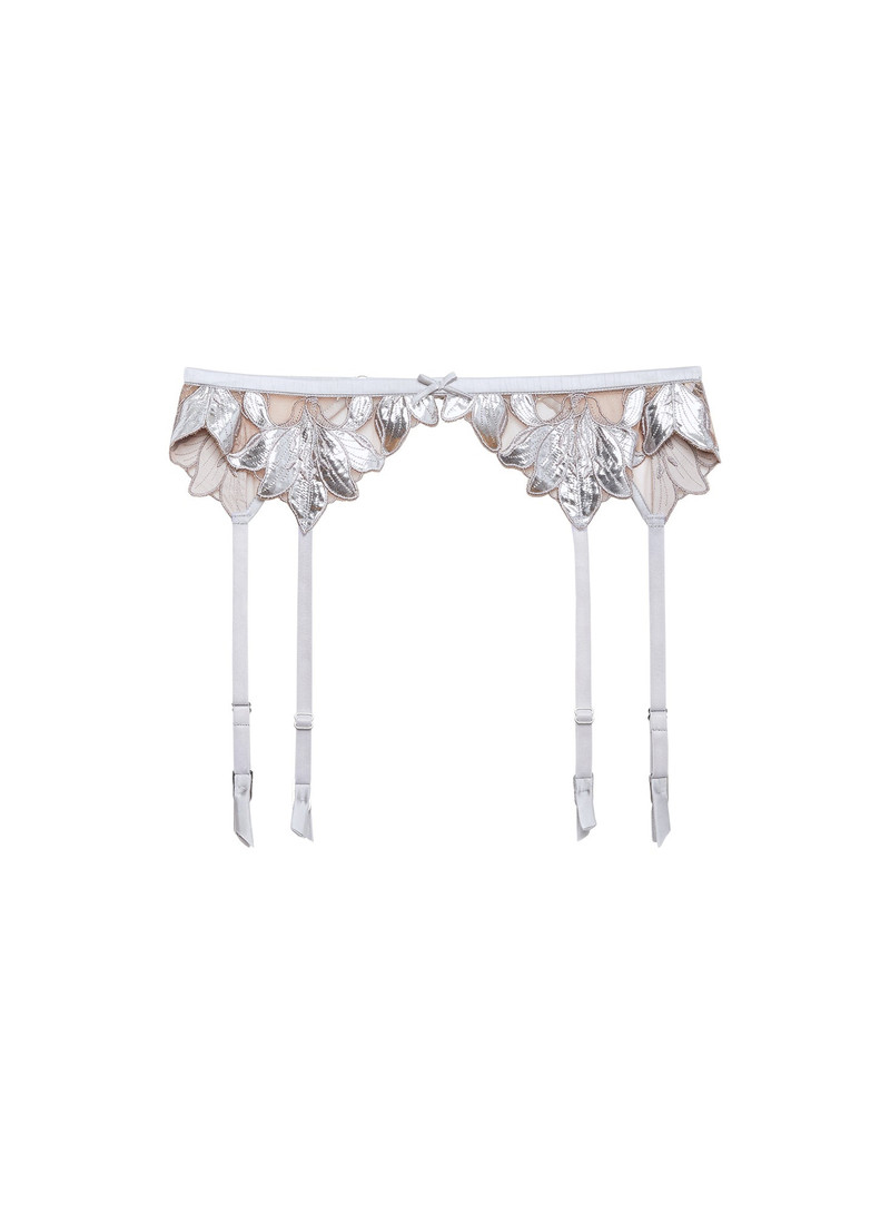 Lily Embroidery Garter Belt 1