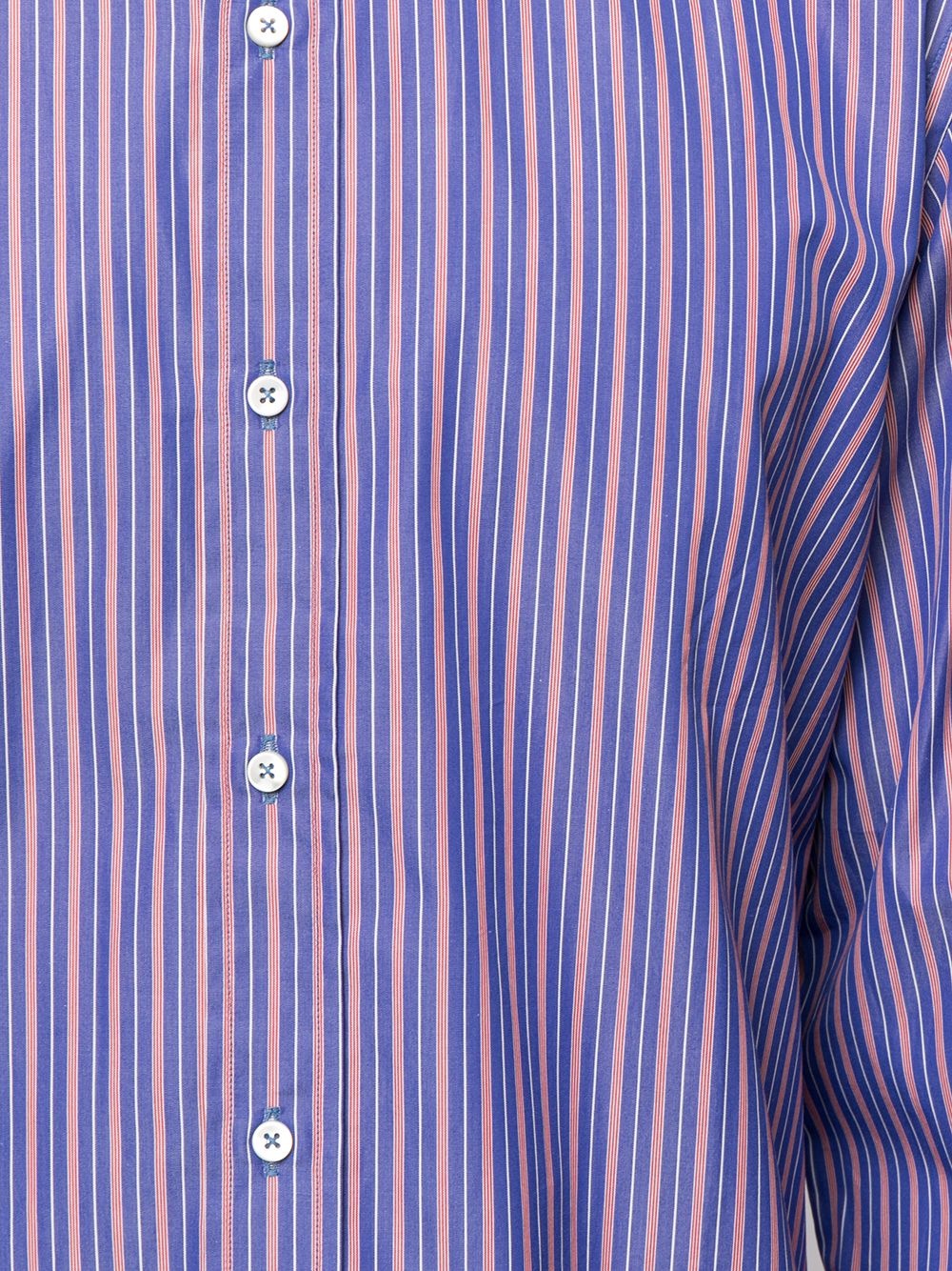 vertical stripe-print shirt - 5