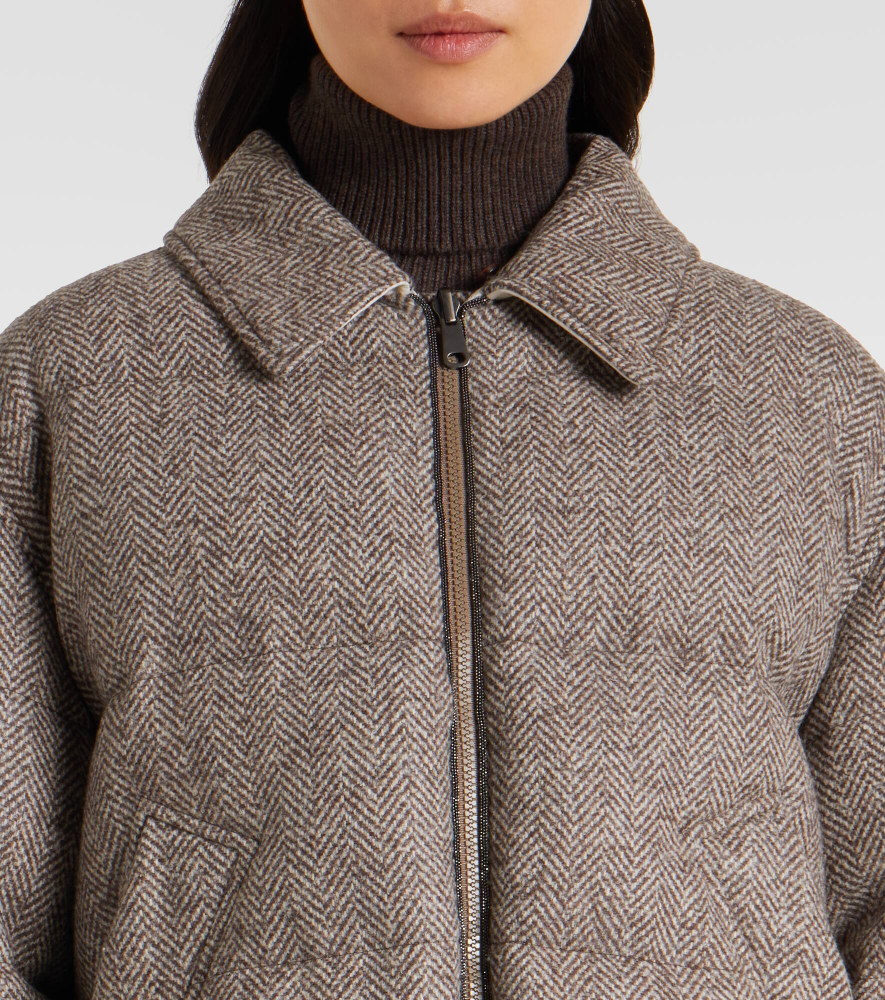 Wool-blend down jacket - 6