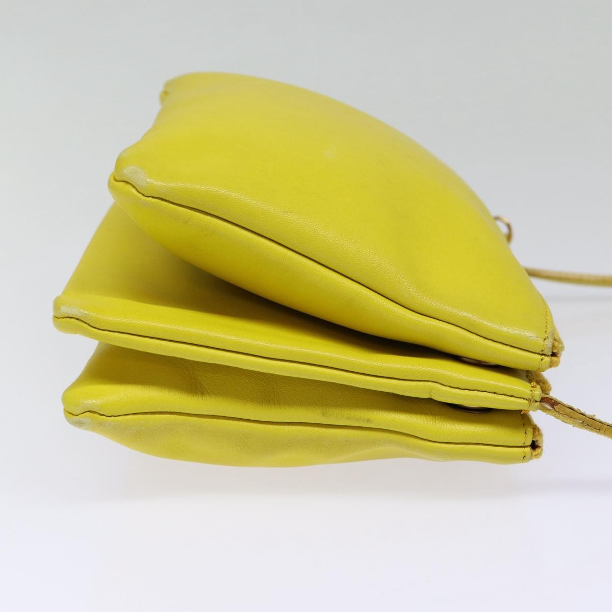 CELINE Trio Large Shoulder Bag Leather Yellow Gold - 4