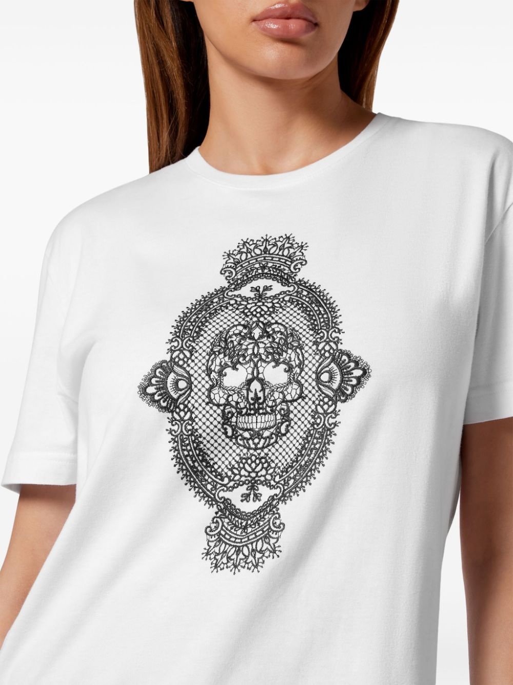 skull-print cotton T-shirt - 4