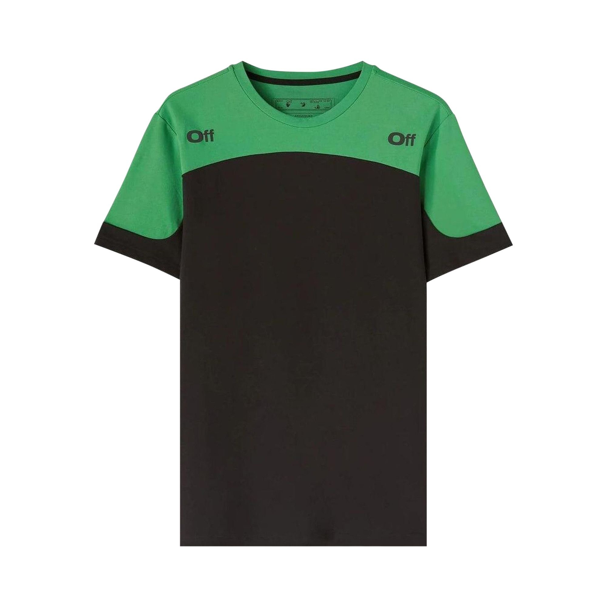 Off-White Diag Outline Block T-Shirt 'Black/Green' - 1