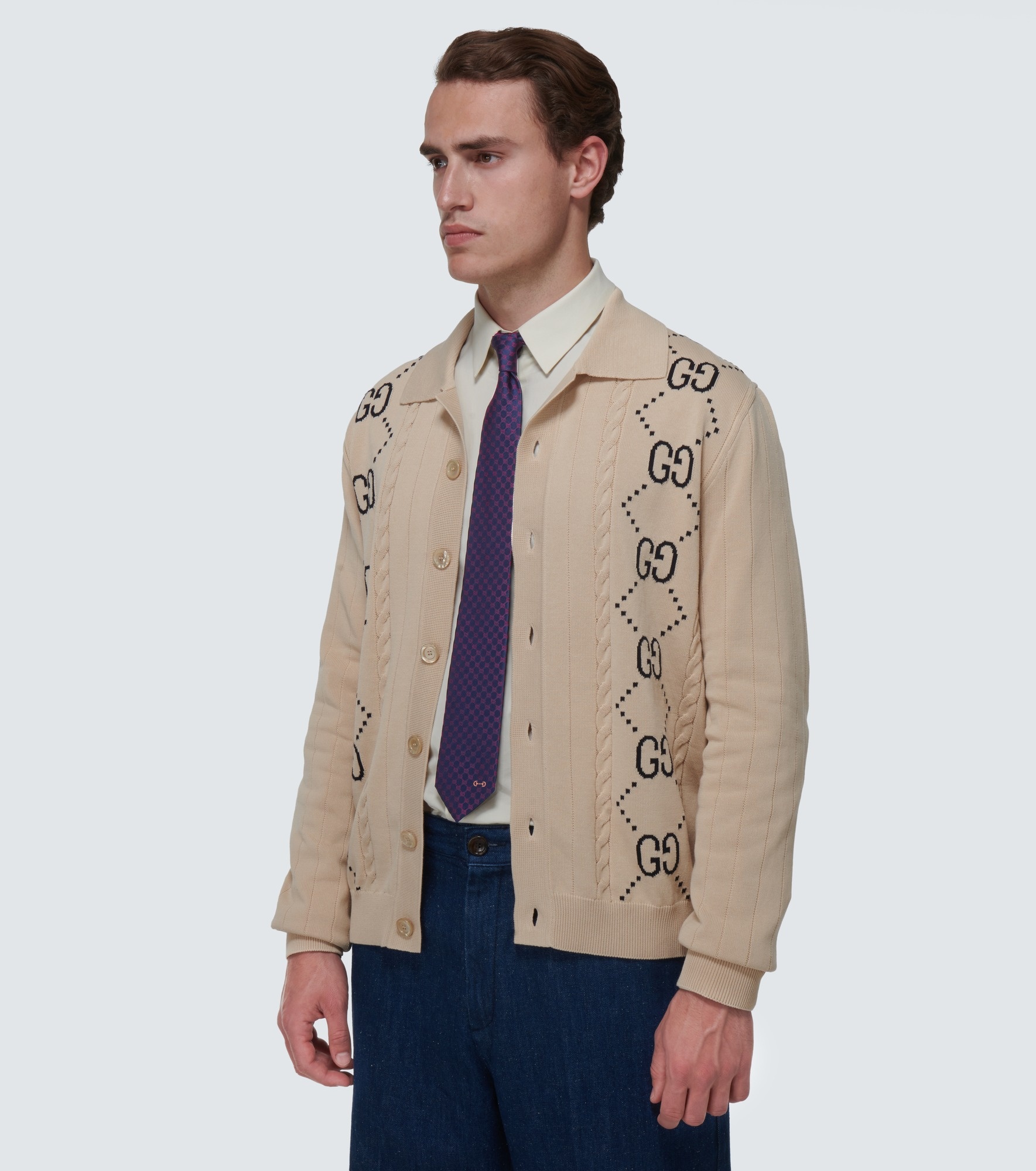 GG jacquard silk tie - 2