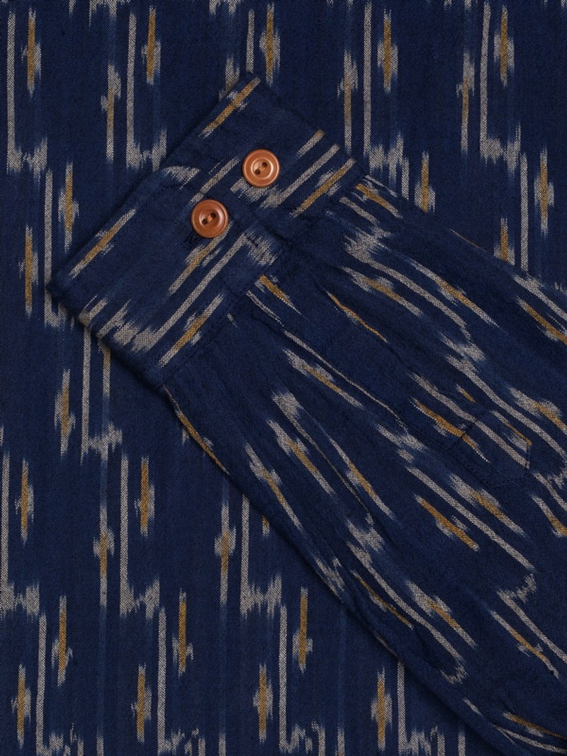 Vincent Ikat Shirt Blueberry 3