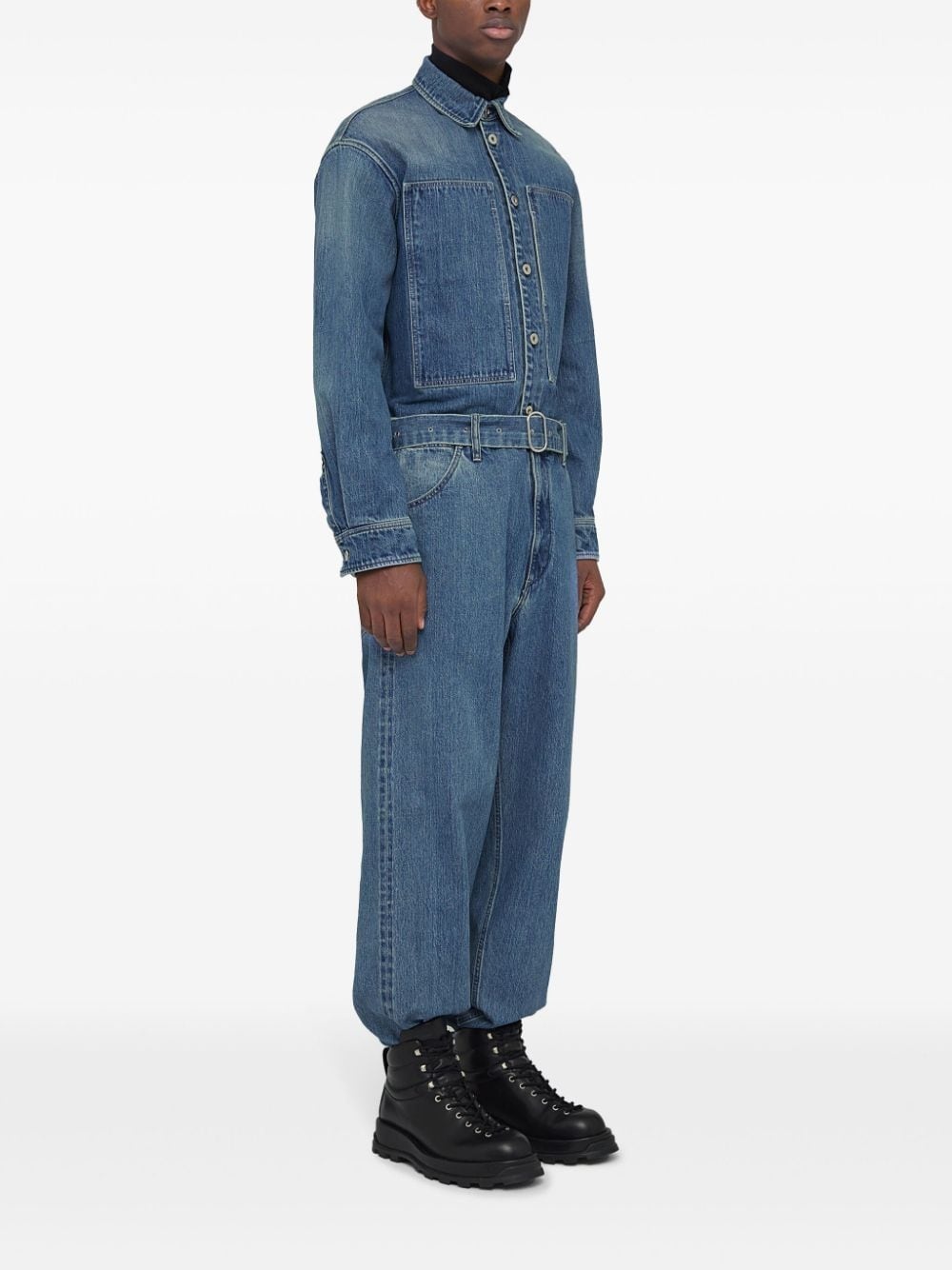 loose-fit belted jeans - 3
