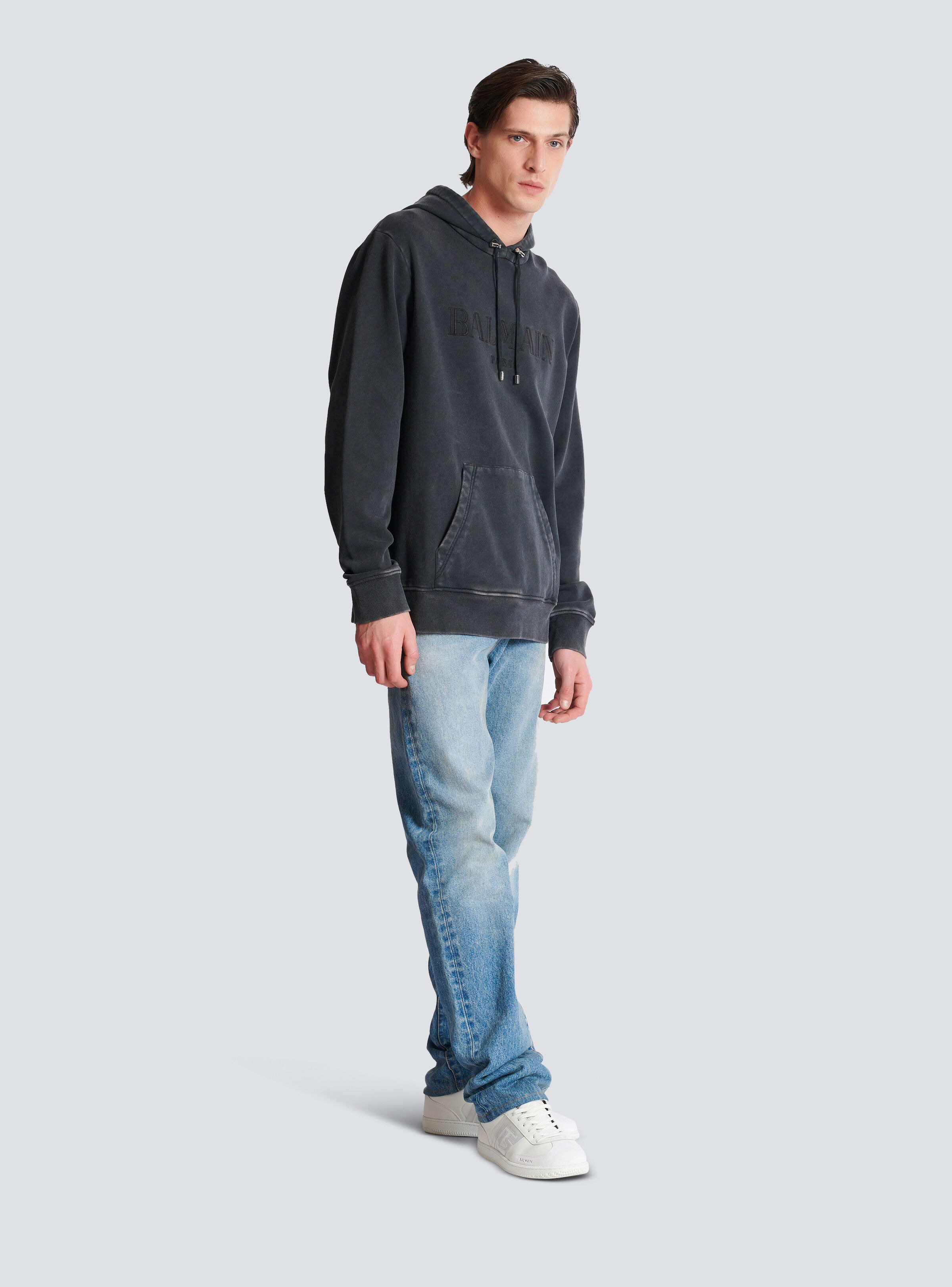 Vintage Balmain embroidered hoodie - 3