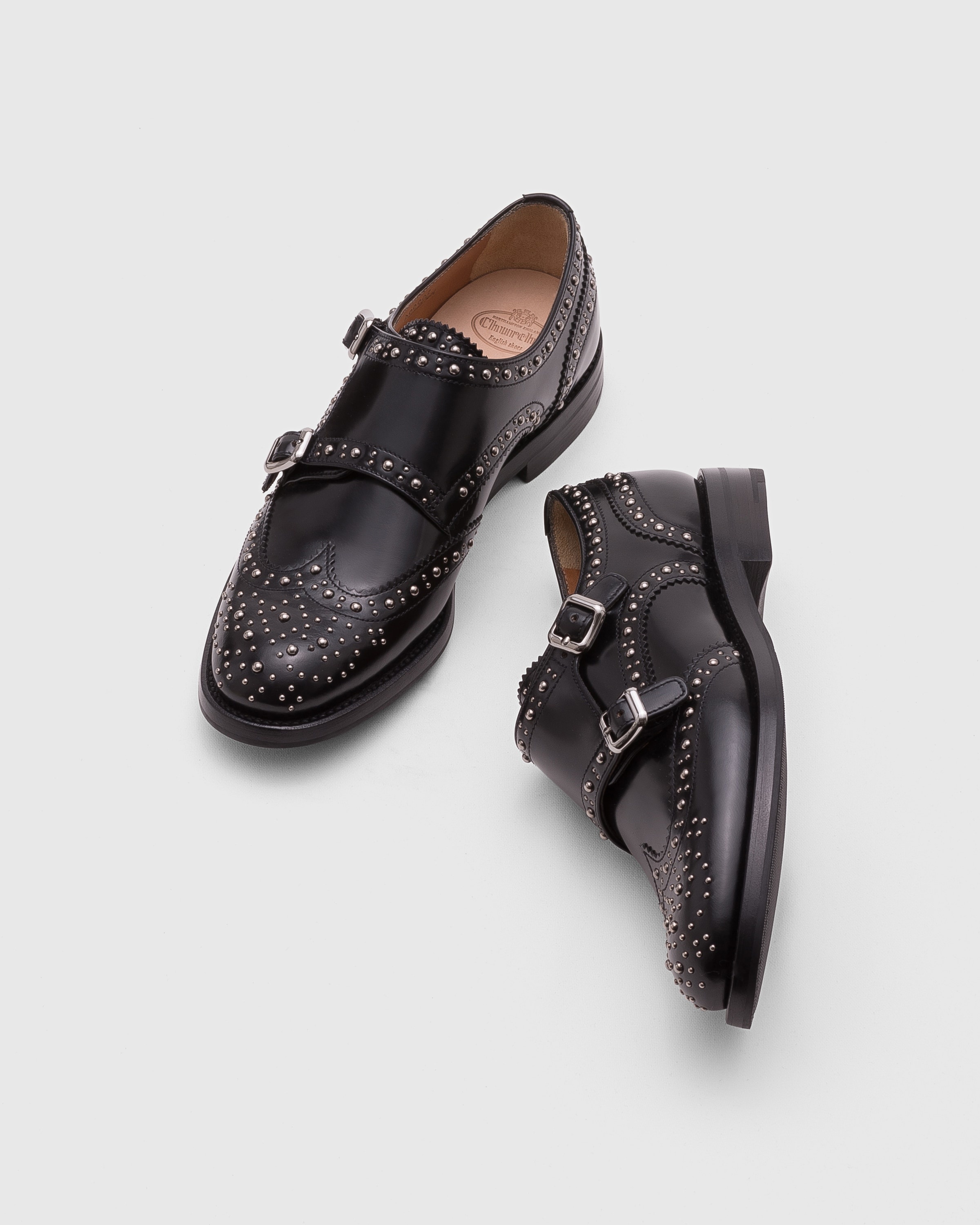 Polished Binder Monk Brogue with Studs - 2