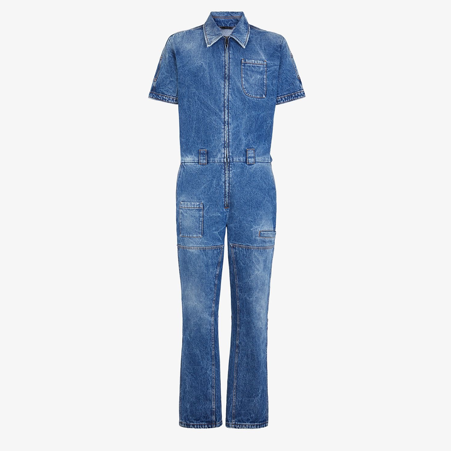 Blue denim jumpsuit - 1