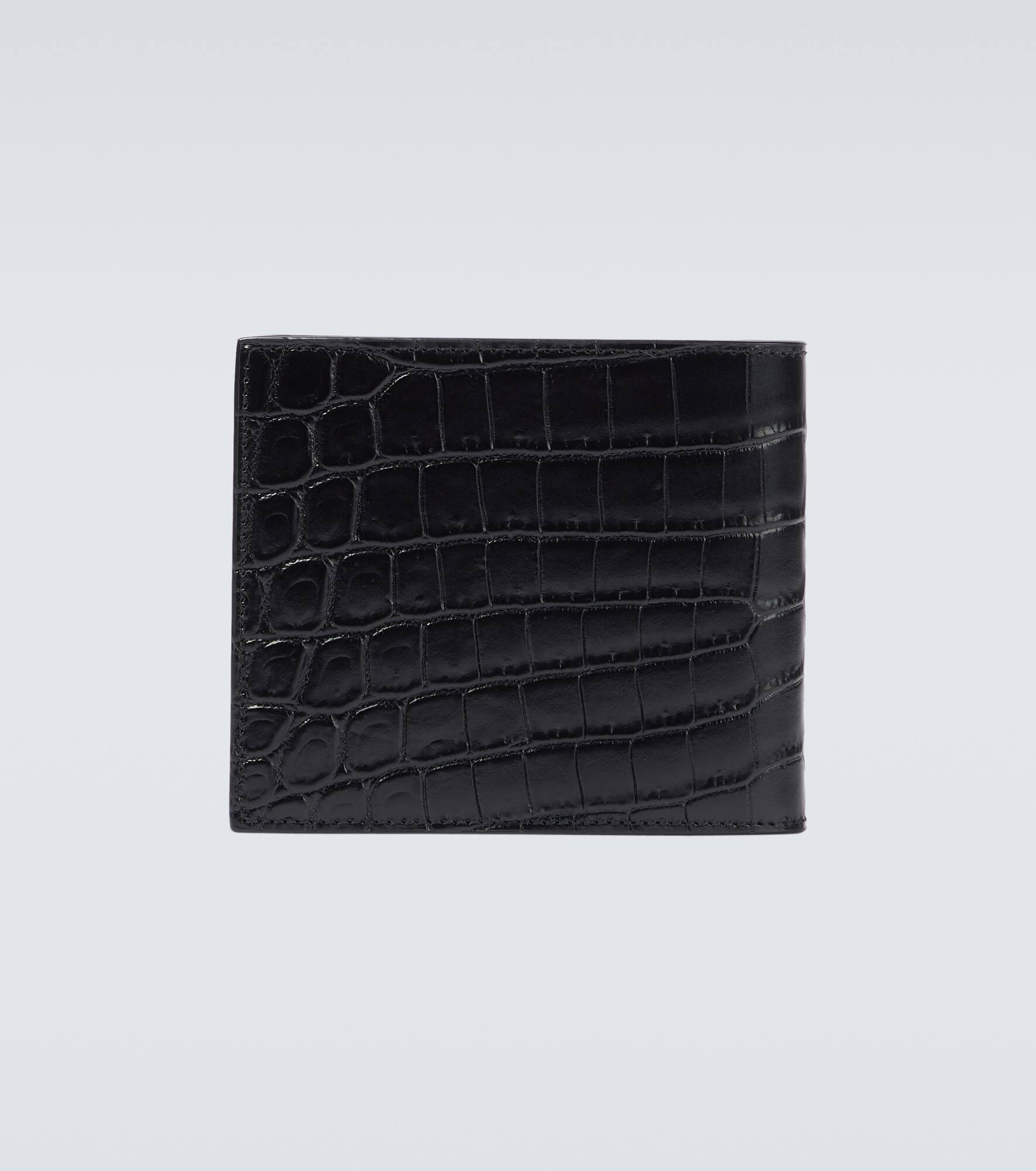 East/West croc-effect bifold wallet - 3