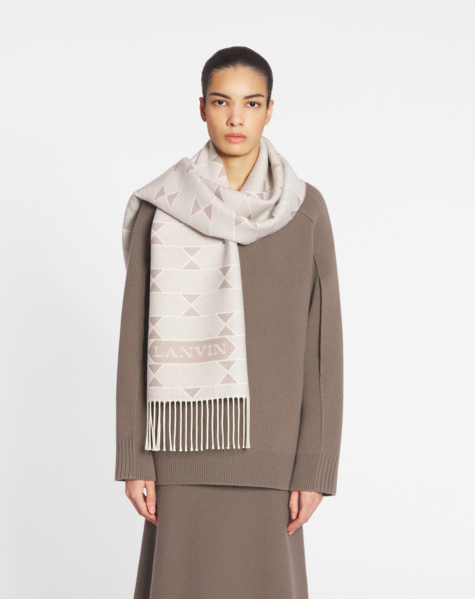TWO-TONE WOOL SCARF - 2