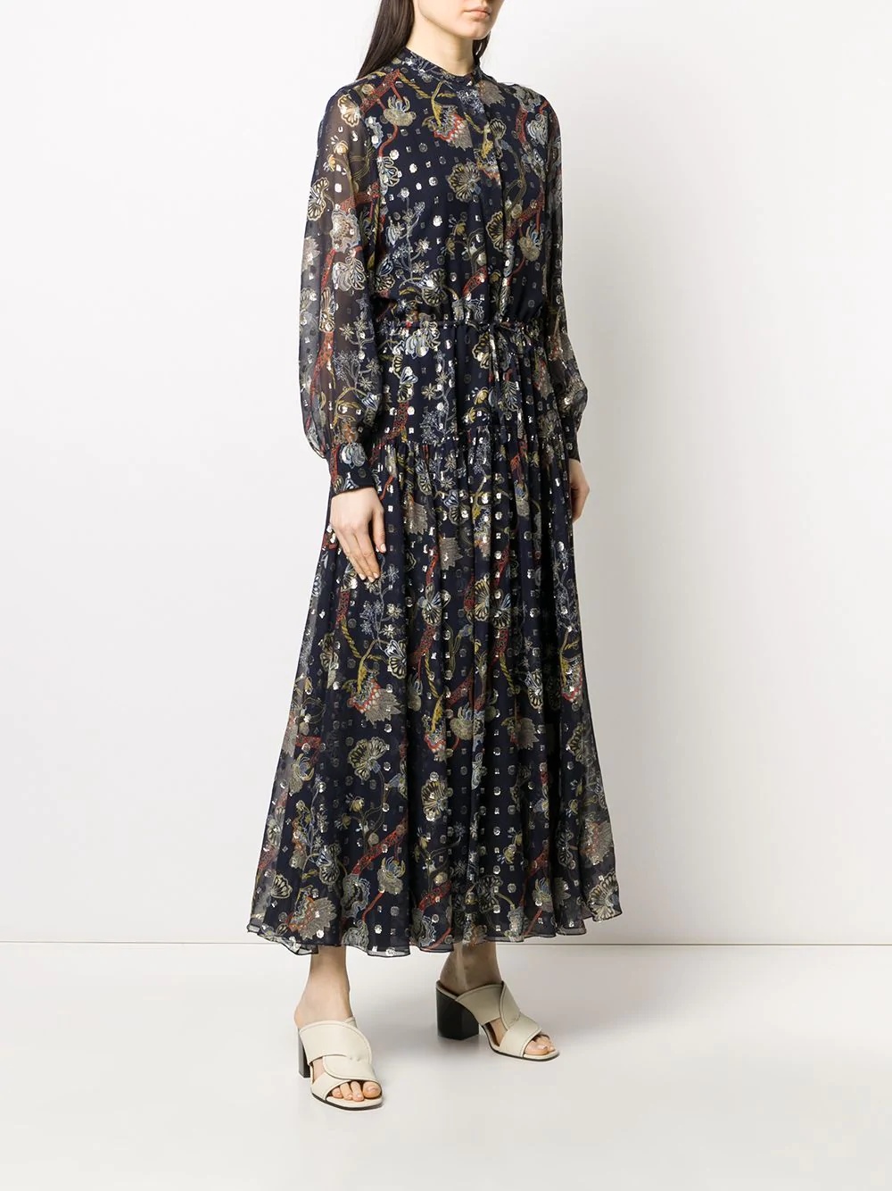 floral print long dress - 3