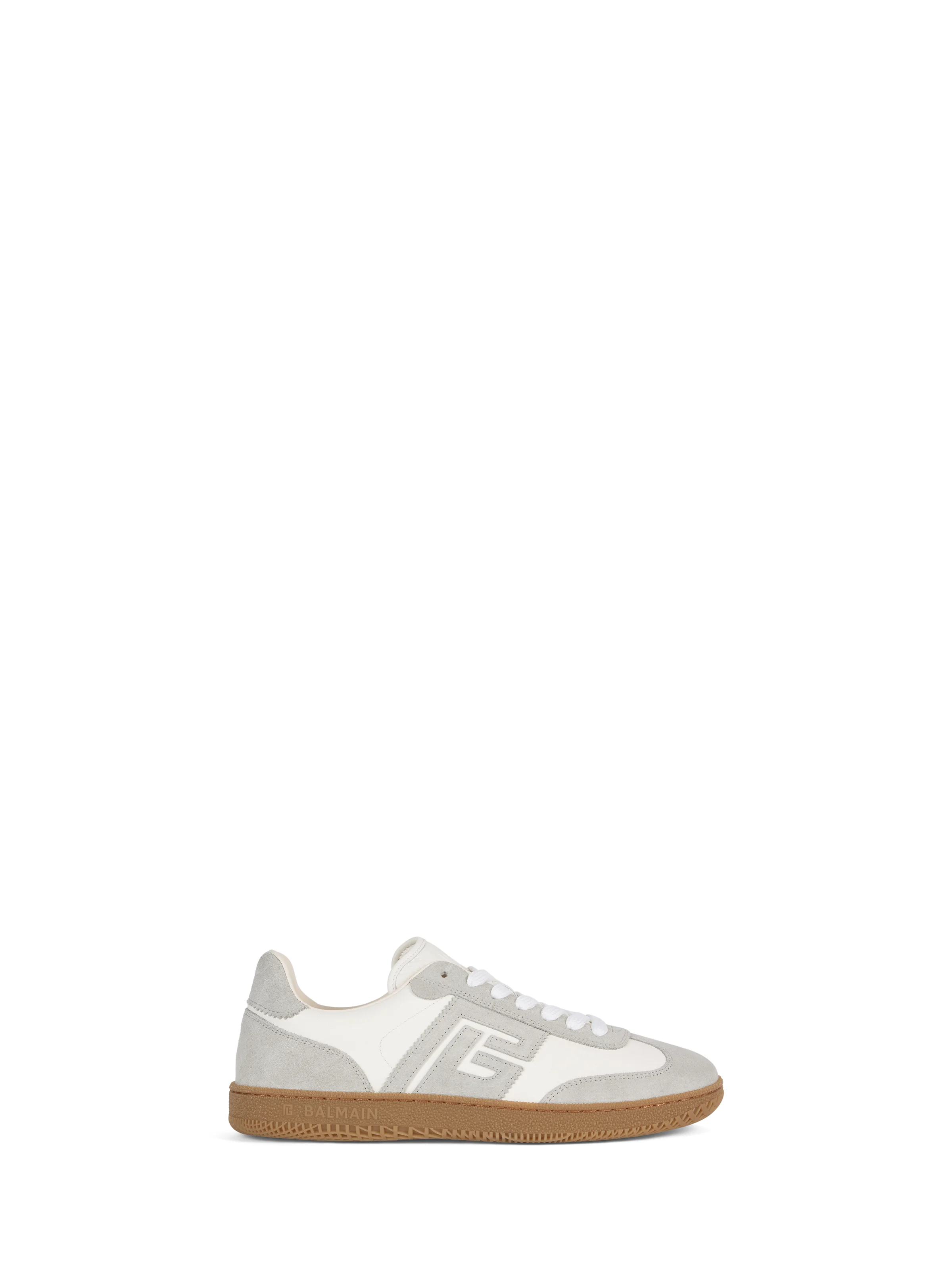 Balmain Swan trainers in smooth leather and suede - 1
