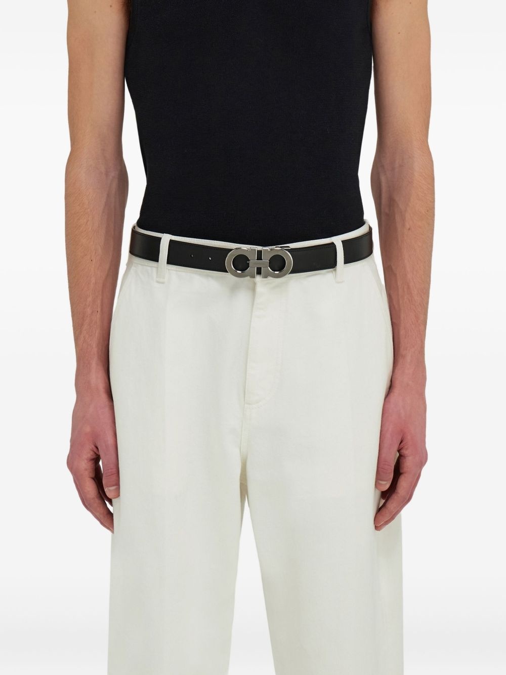 reversible leather belt - 3