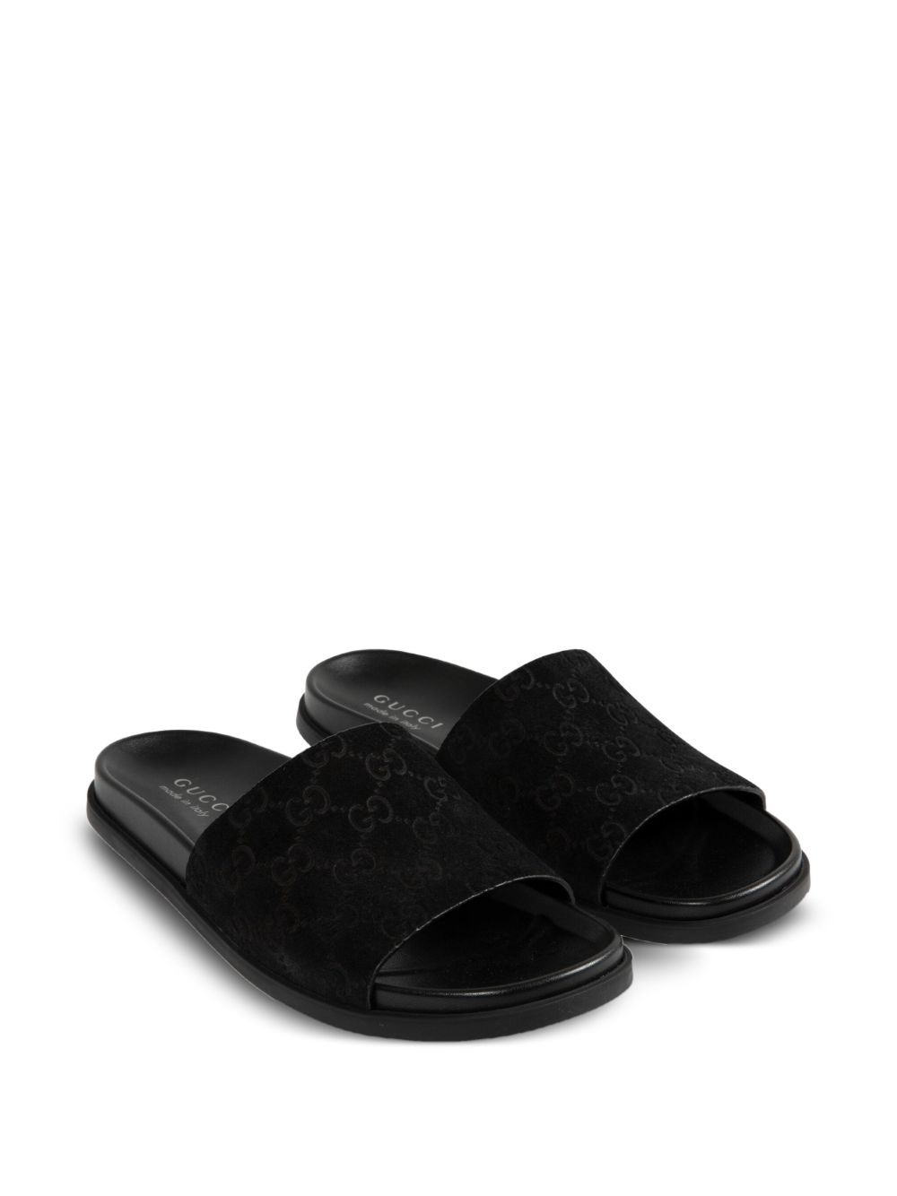 GG-pattern suede sandals - 2