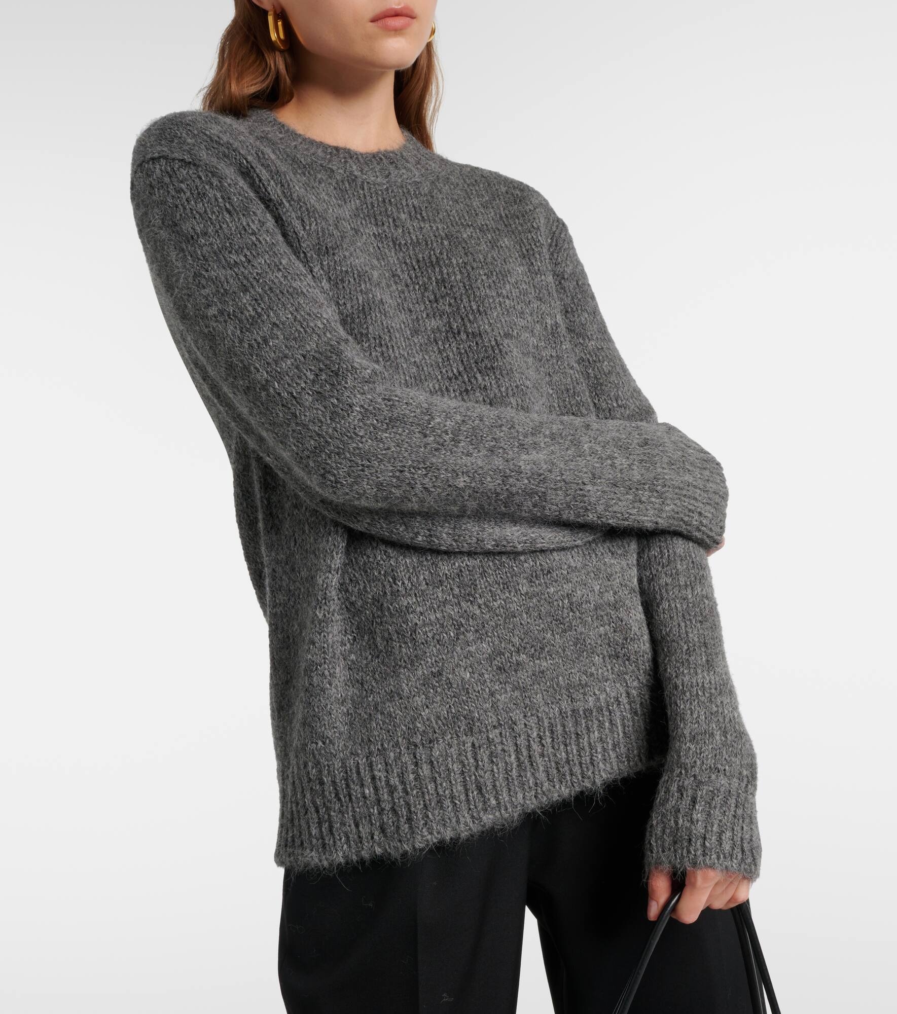 Oversized alpaca and wool-blend sweater - 6