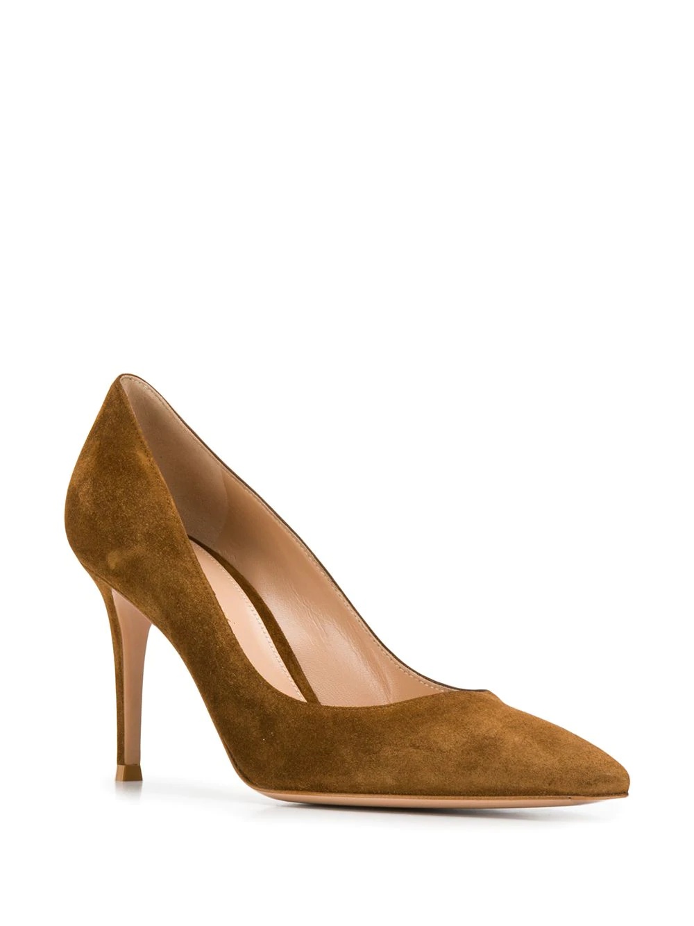 suede pointed pumps - 2