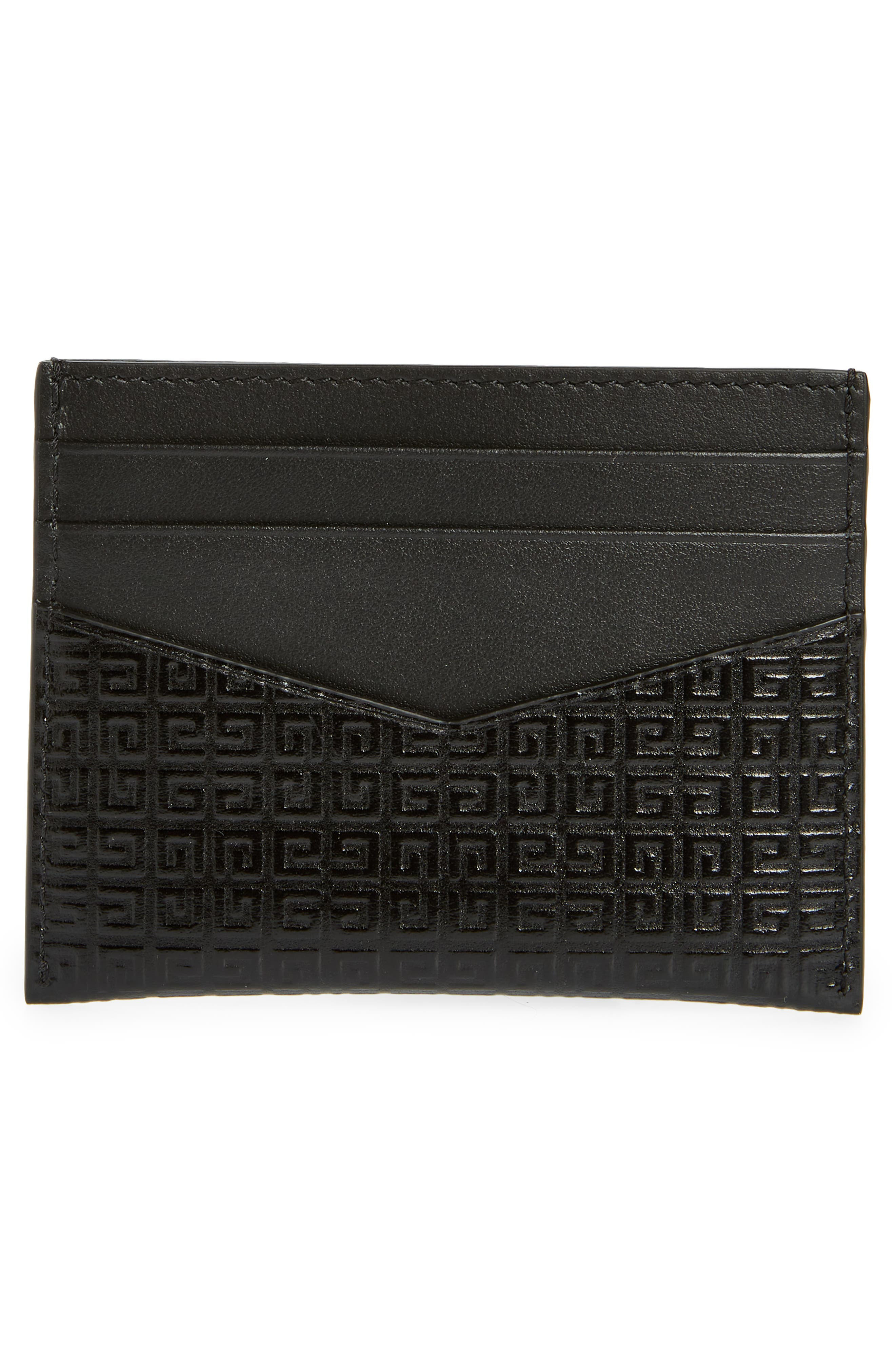 4G-Motif Leather Card Case - 2
