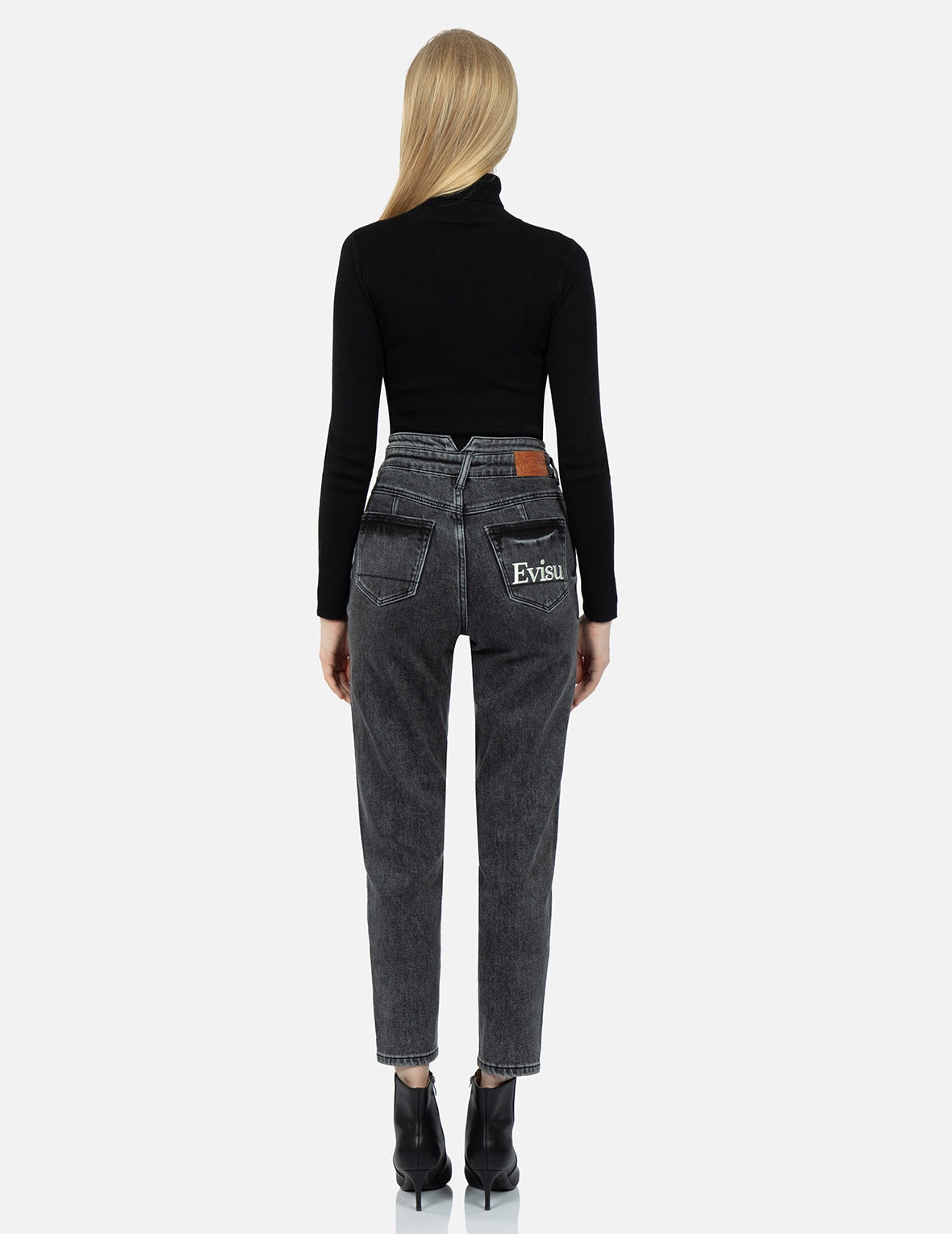 Cut-out Rib-Knitted Turtleneck Sweater - 6