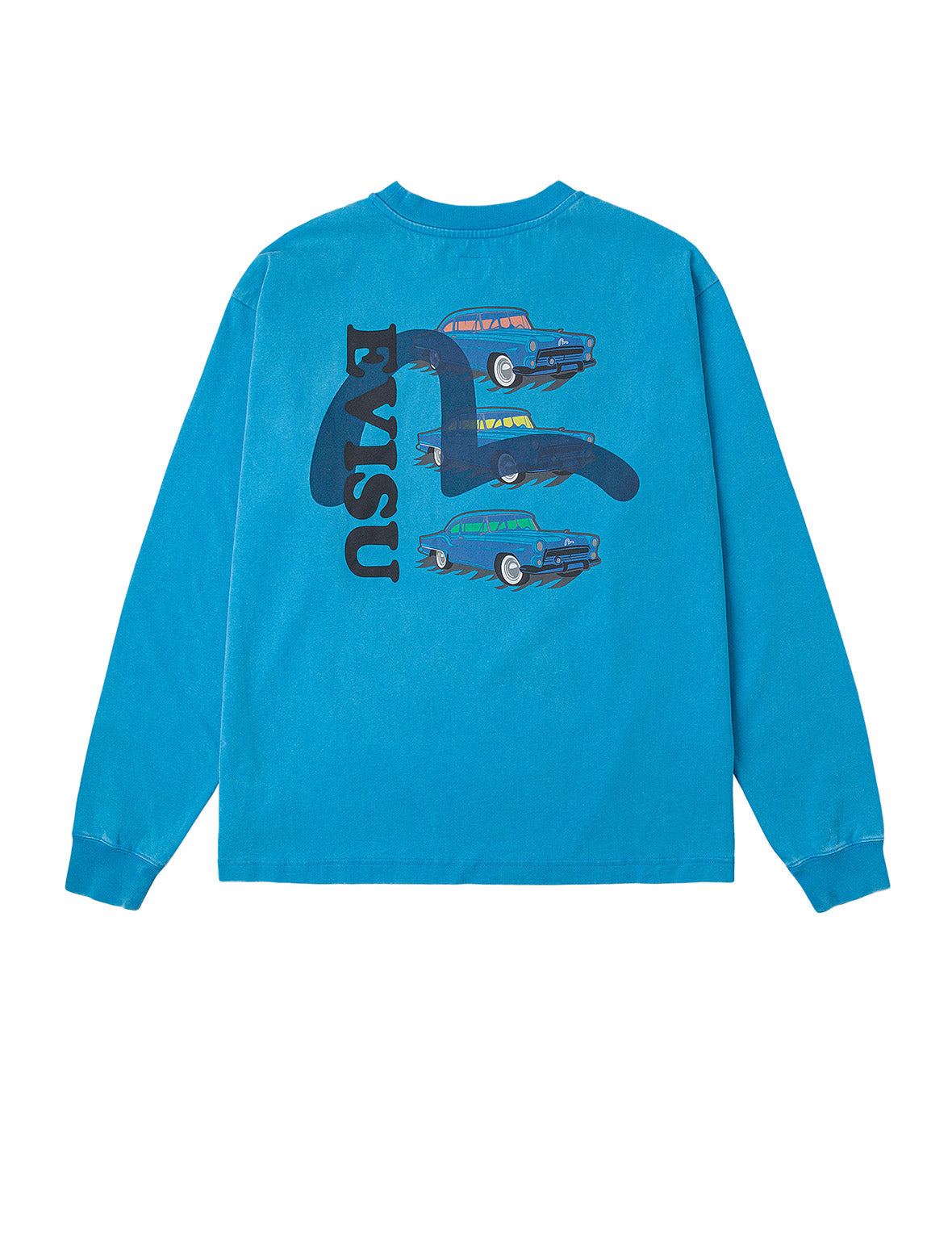 Classic 50s Cars Print Relax Fit Long-sleeve T-shirt - 11