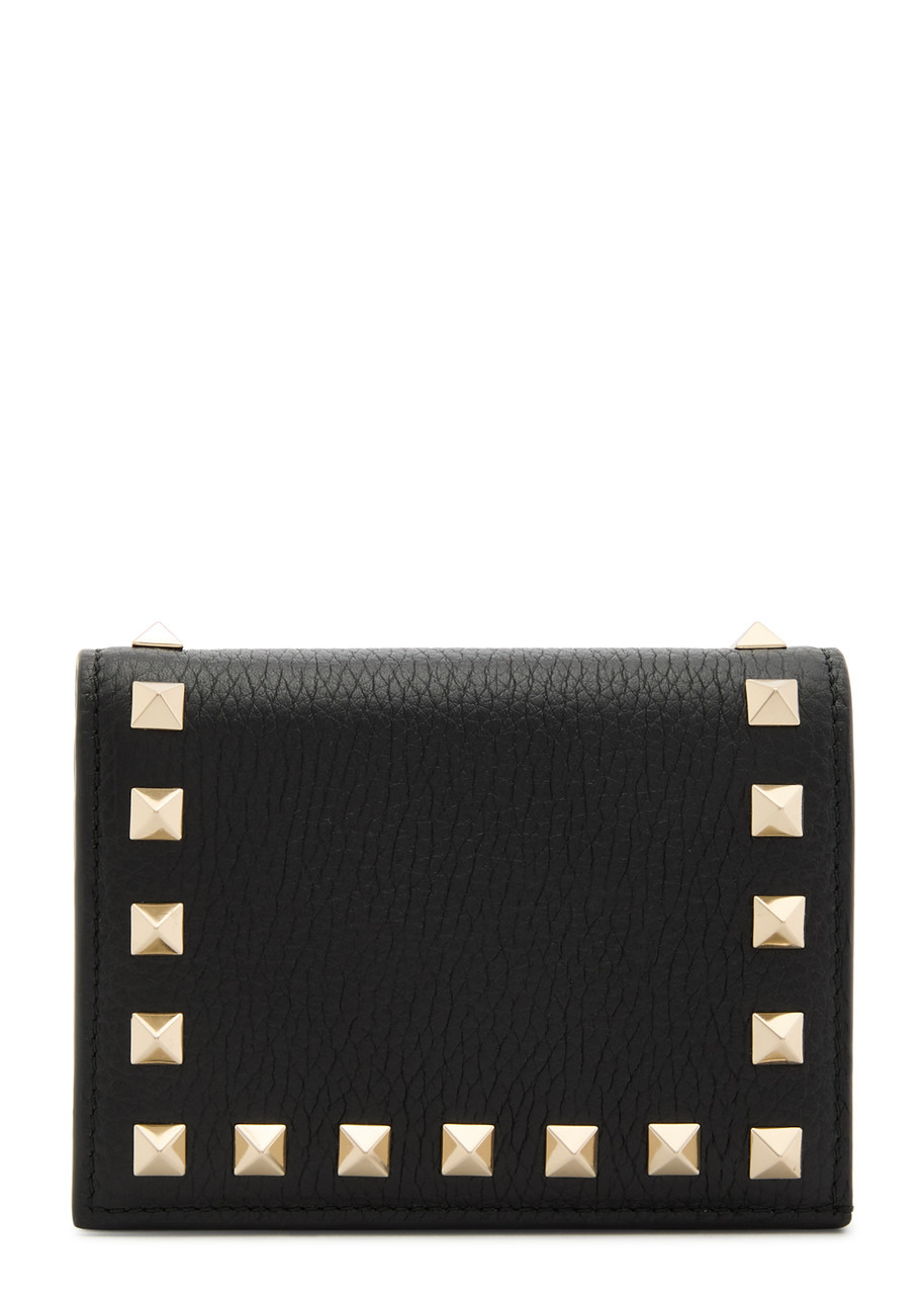 Valentino Rockstud Grained Leather Wallet - 1