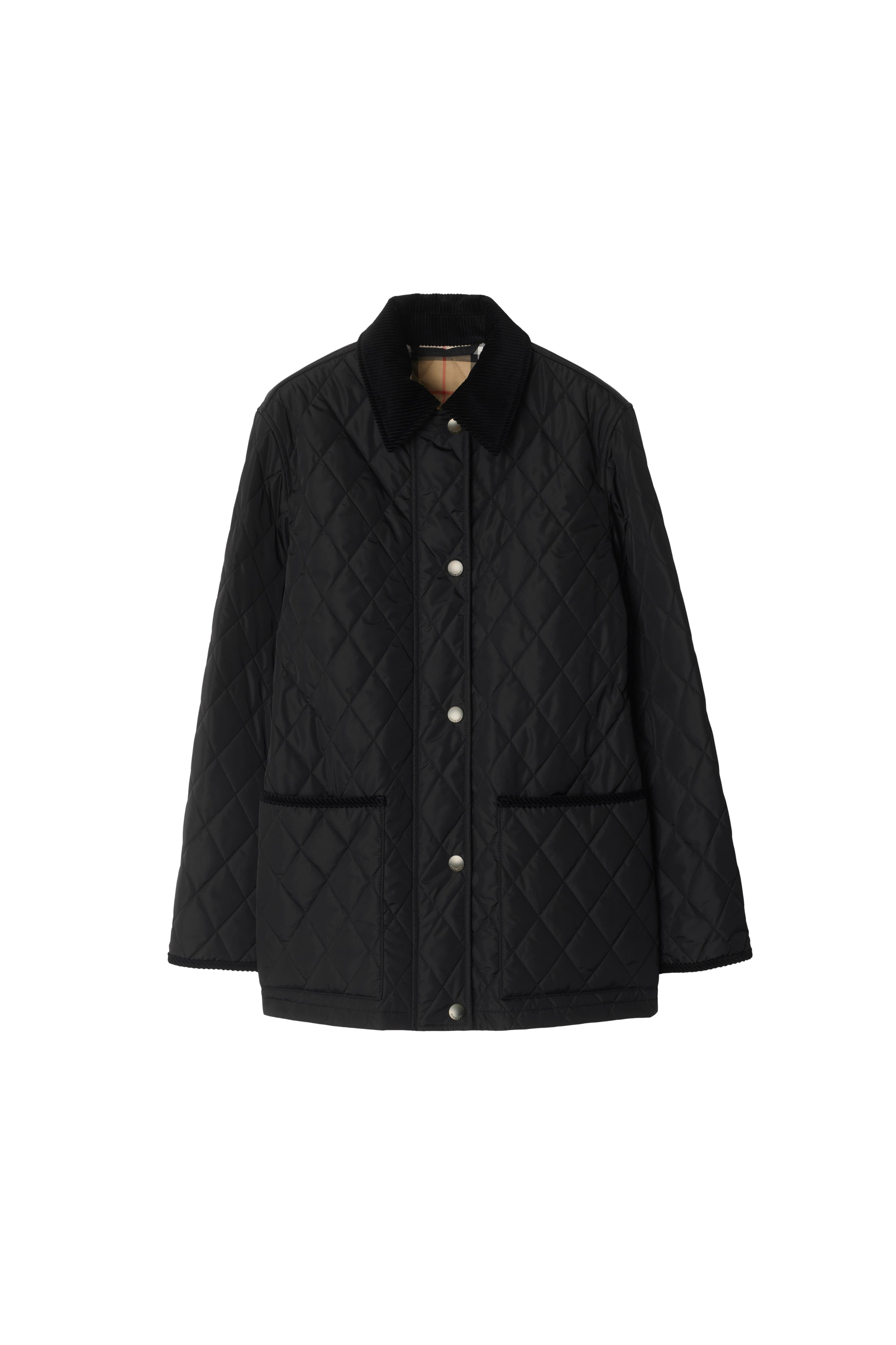 burberry Quilted Nylon Barn Jacket in Black/sand at Nordstrom - 2