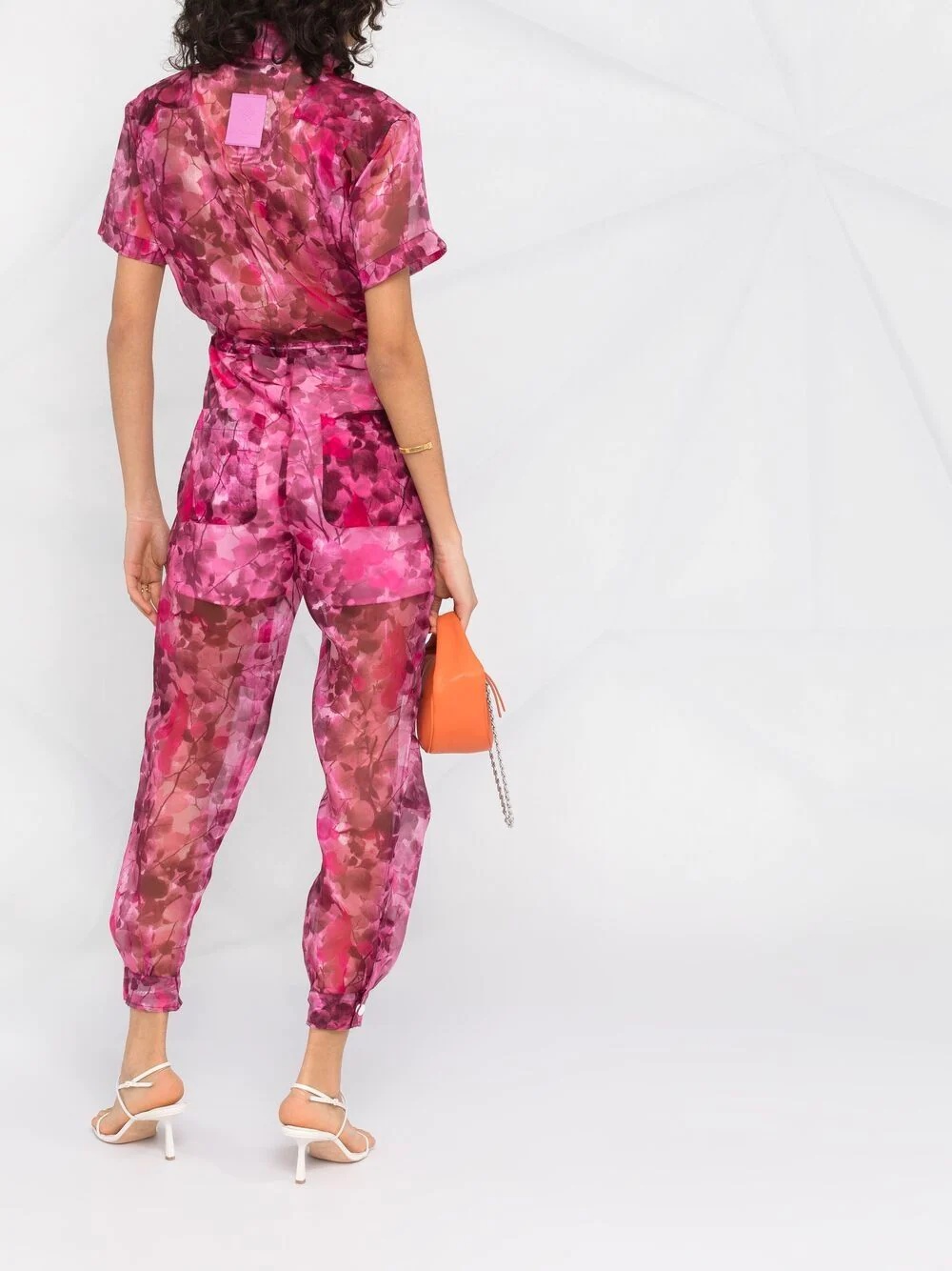 Blossom camouflage-print tapered jumpsuit - 4