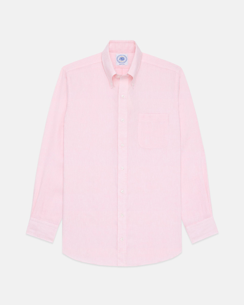 J. PRESS MADE-IN-USA THOMAS MASON PINK LINEN SHIRT outlook