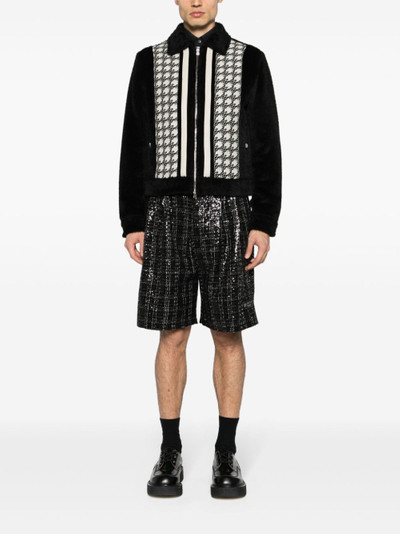 AMIRI sequinned bouclÃ© skater shorts outlook