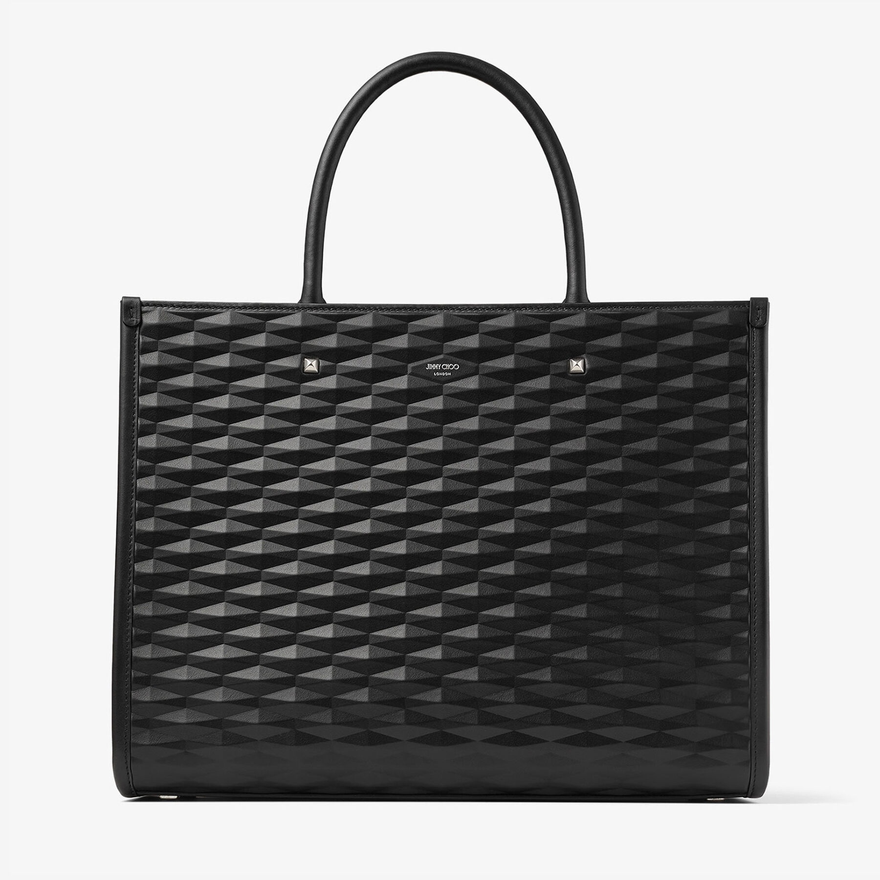Avenue M Tote
Black Diamond Embossed 3D Leather Tote Bag - 1